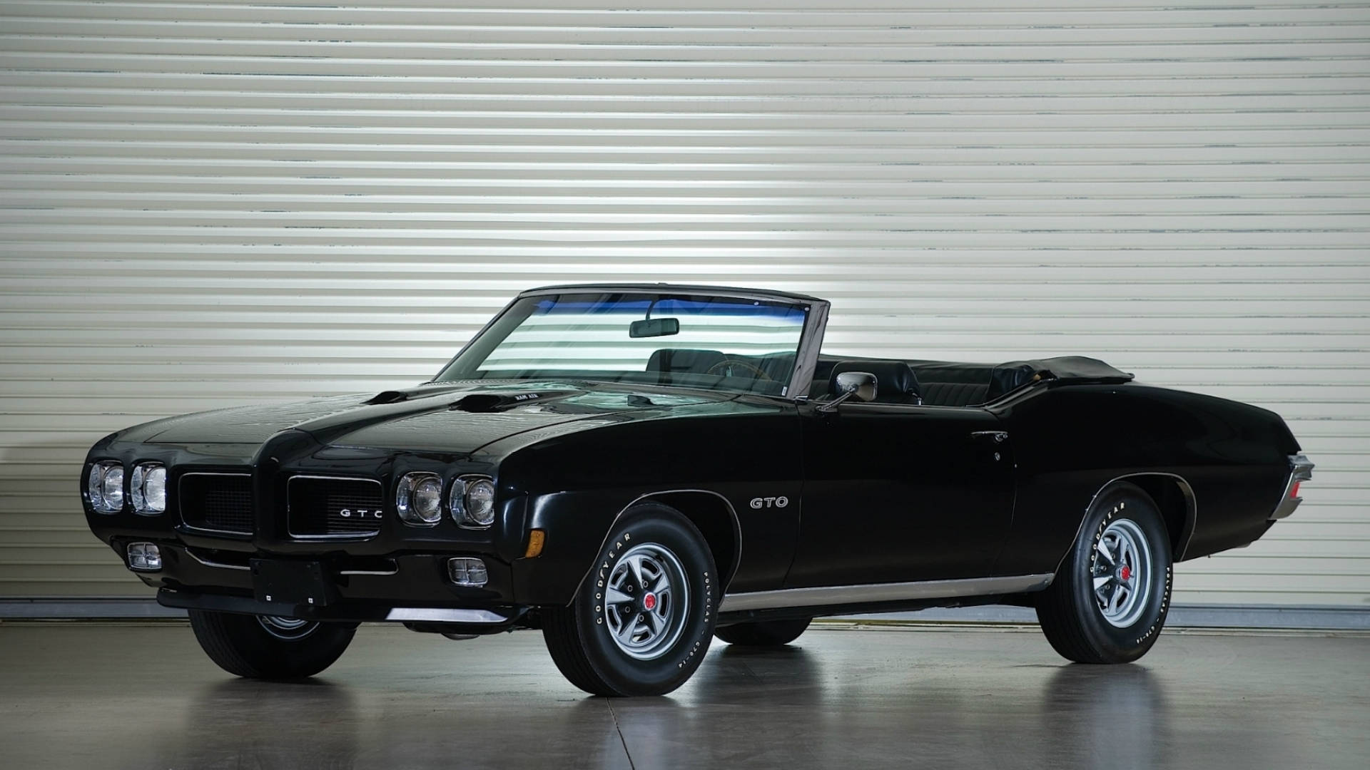 Pontiac GTO, 1970s, black, Full HD Desktop Wallpaper