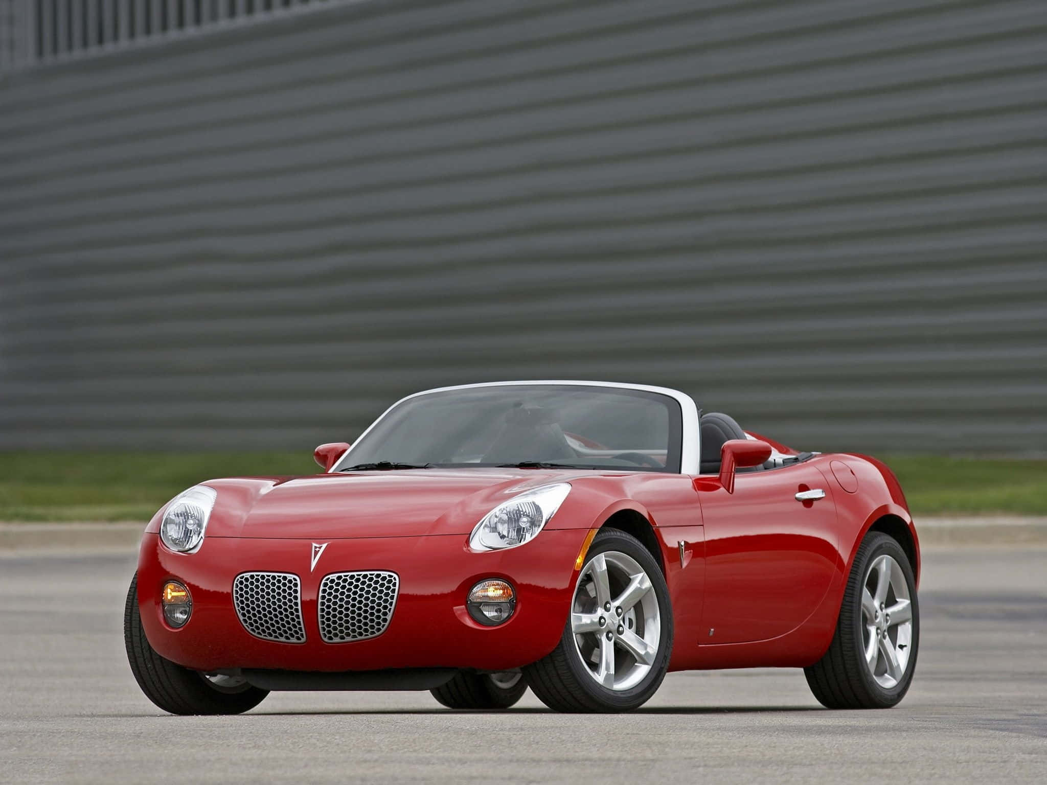 Pontiac Solstice, red, convertible sports car, Full HD Desktop Wallpaper
