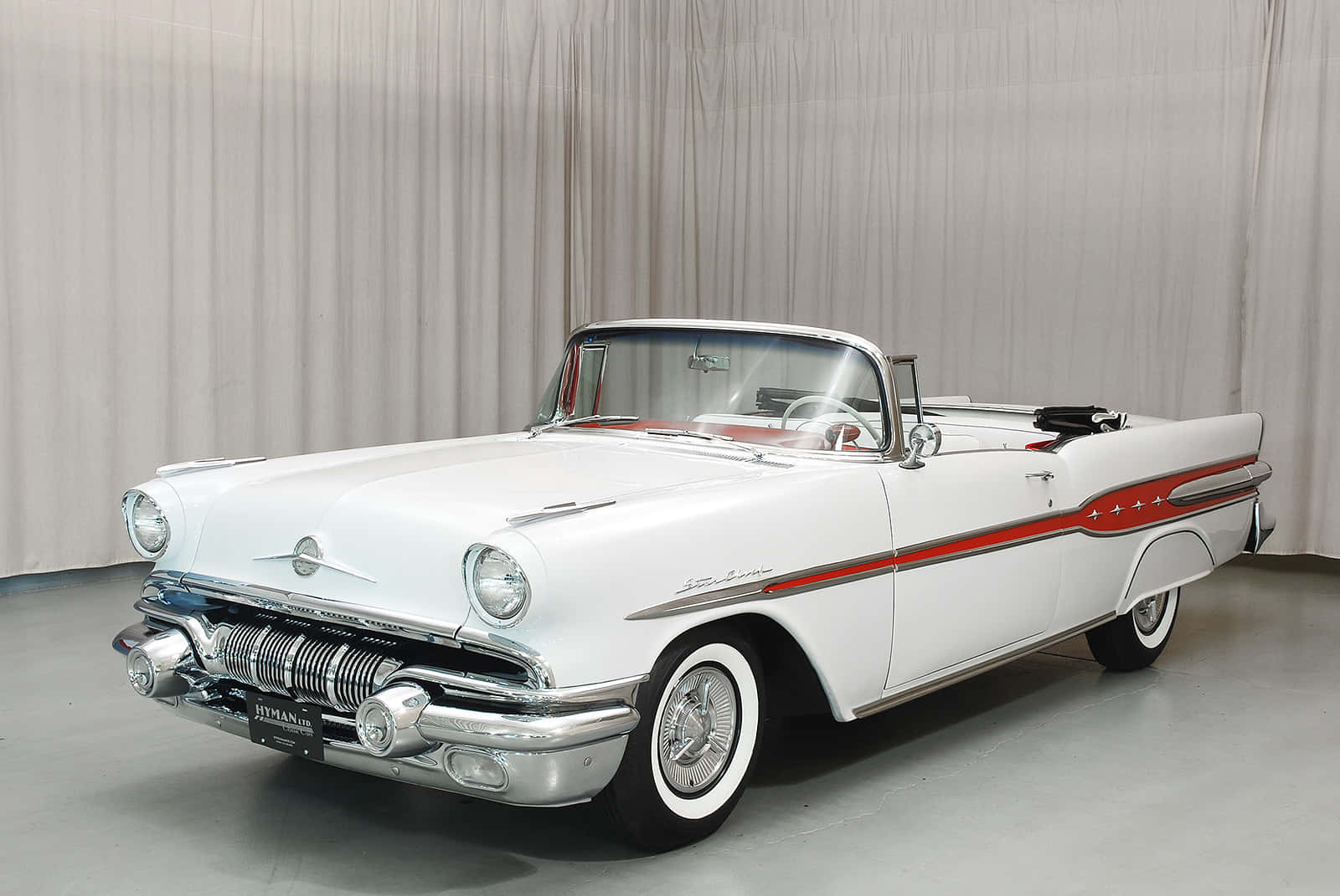 Pontiac Star Chief, 1950s convertible, white, HD Desktop Wallpaper