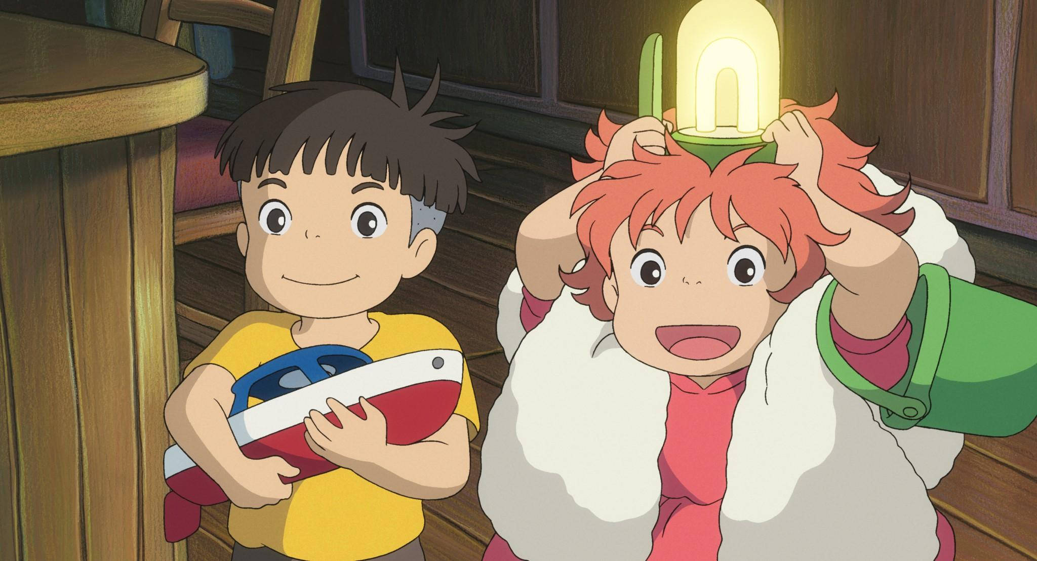 Ponyo, young girl, glowing lantern, Full HD Desktop Wallpaper