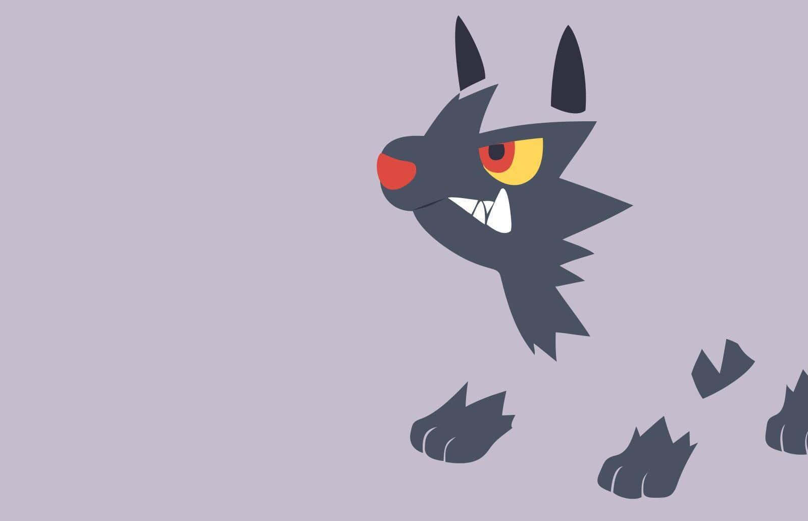 Poochyena, dark gray, yellow eyes, HD Desktop Wallpaper