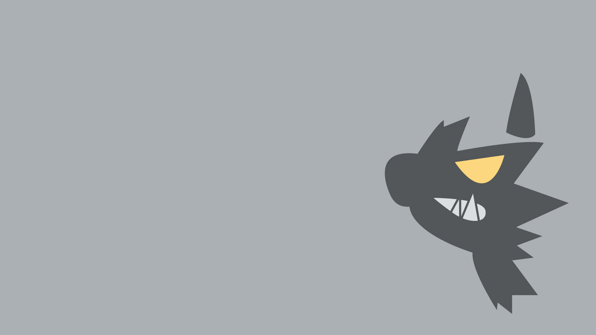 Poochyena, dark gray, yellow eye, Full HD Desktop Wallpaper