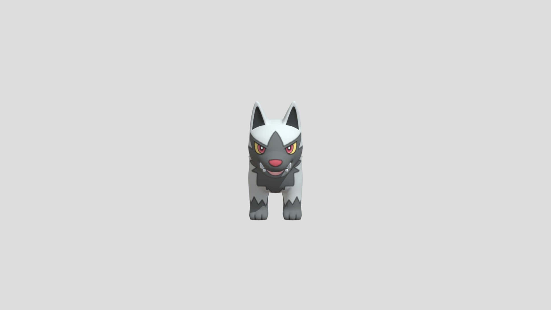 Poochyena, dark gray, white, Full HD Desktop Wallpaper