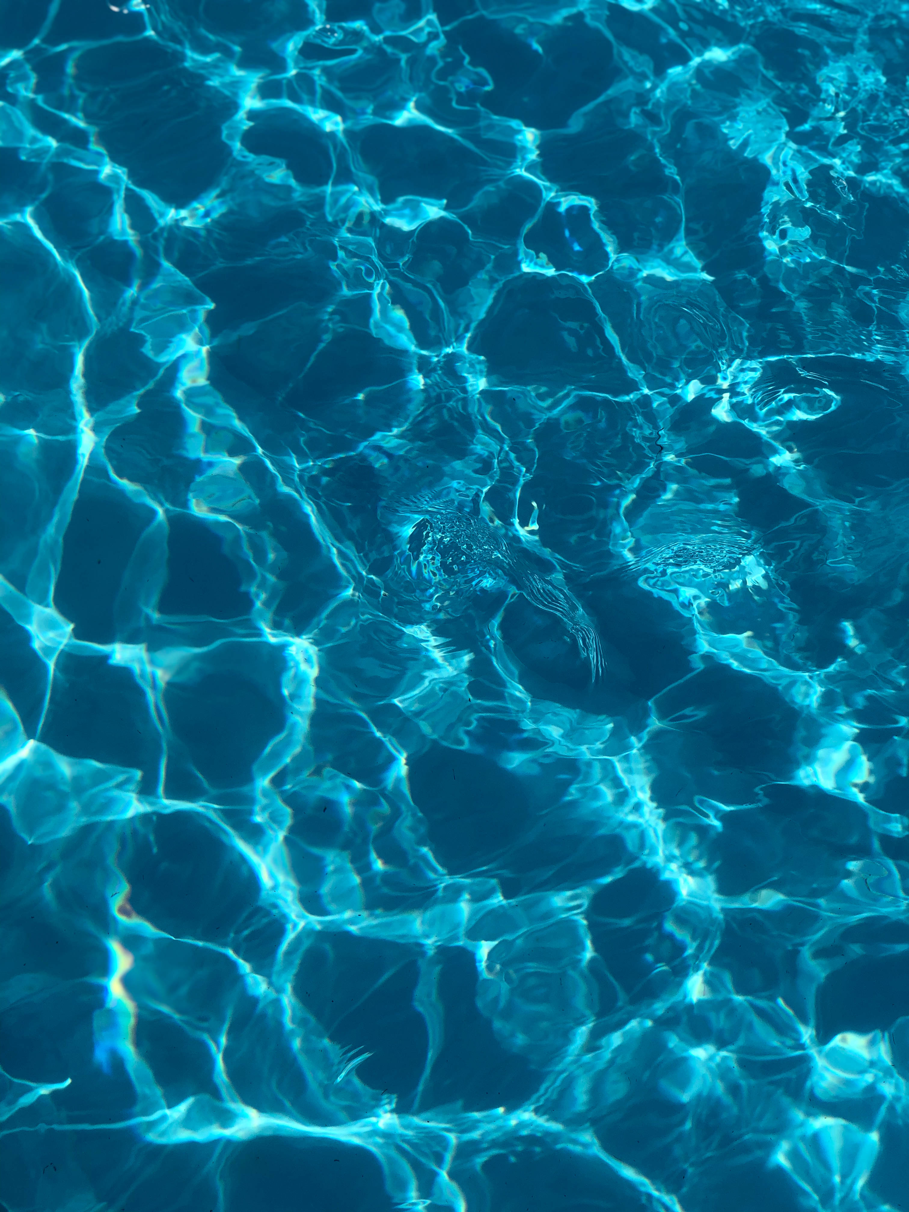 turquoise pool water, sunlight, rippling, 4K Phone Wallpaper