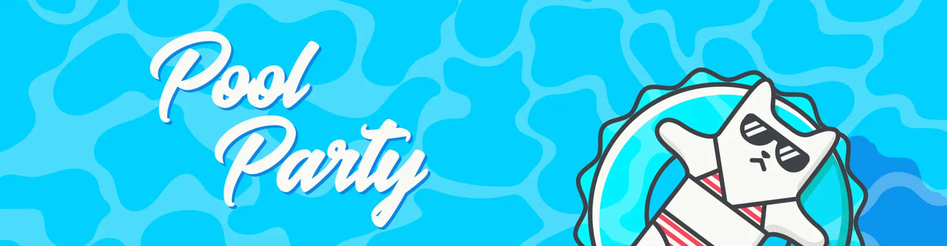 Pool Party, cartoon cat, sunglasses, Full HD Desktop Wallpaper