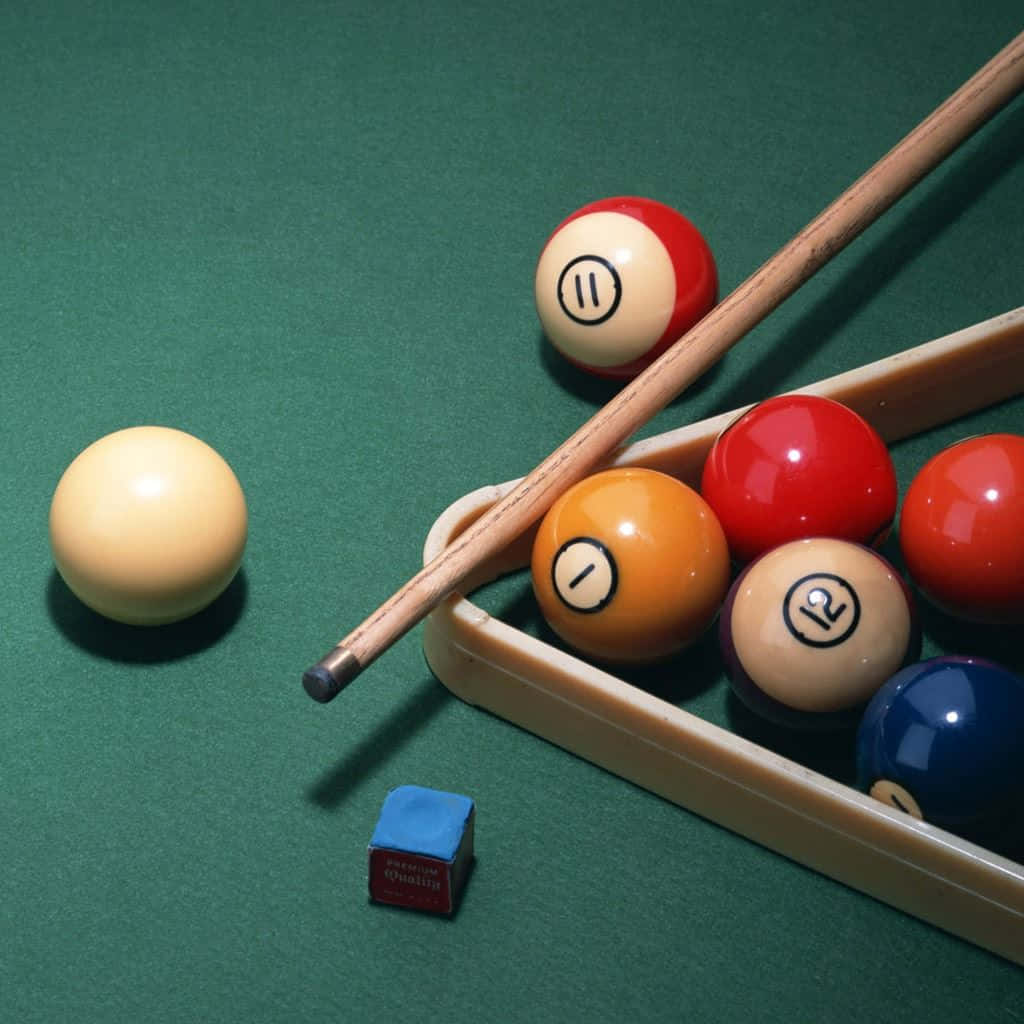 cue ball, pool table, green felt table, SD Desktop Wallpaper