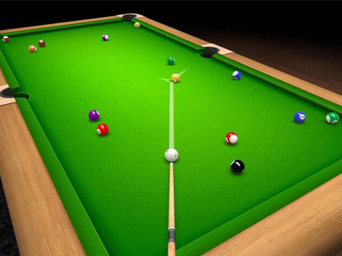 pool table, cue stick, white ball, SD Desktop Wallpaper
