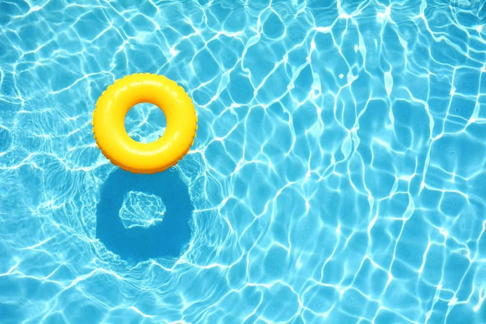 pool water, yellow ring floater, turquoise pool water, SD Desktop Wallpaper