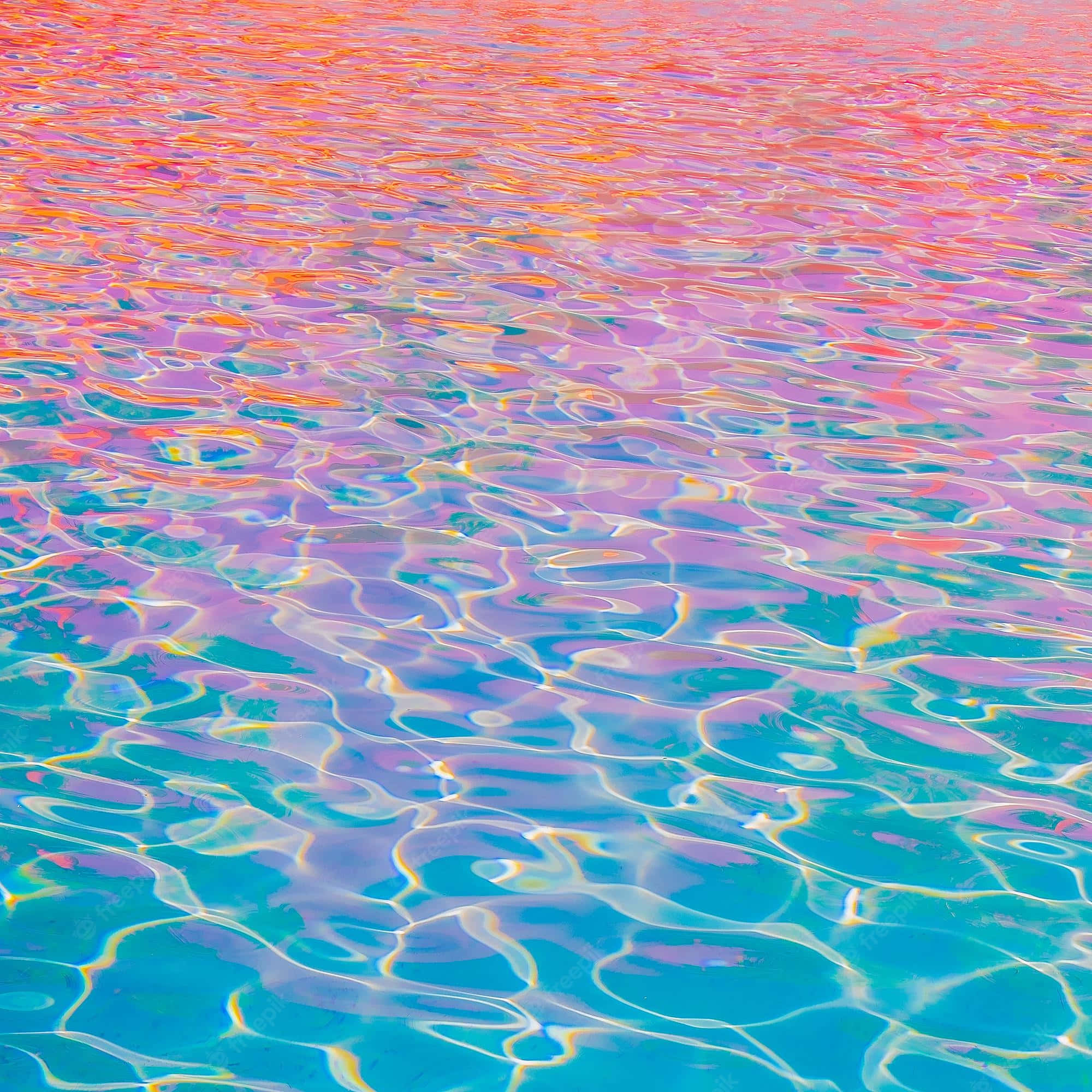 orange blue pool water, pink orange, turquoise, Full HD Desktop Wallpaper