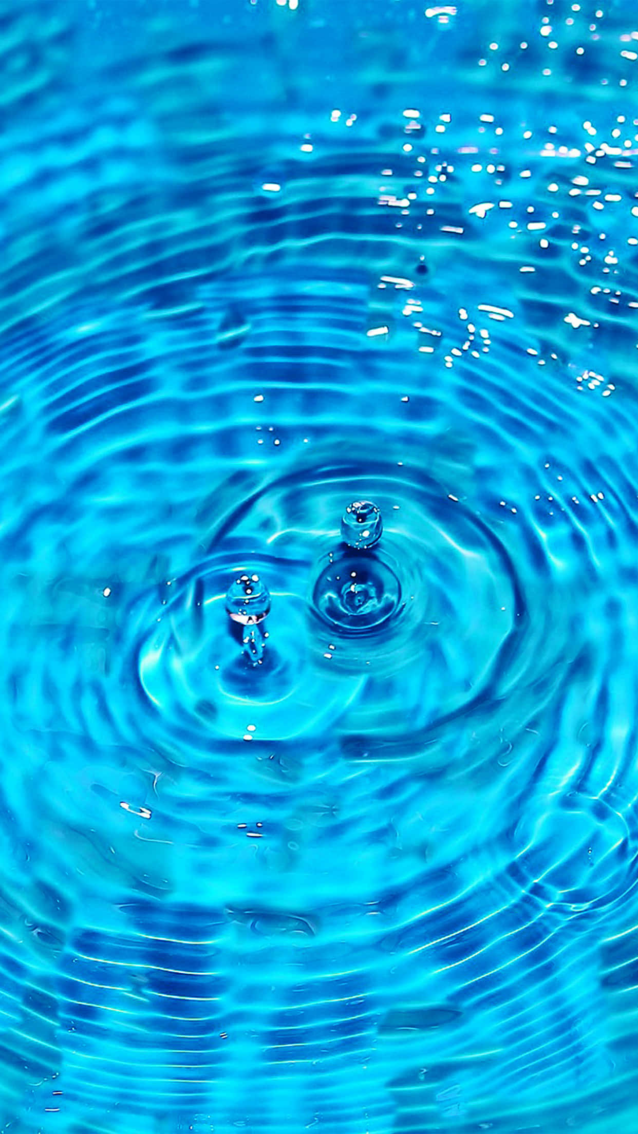 pool water, vibrant blue water, ripples, Full HD Phone Wallpaper