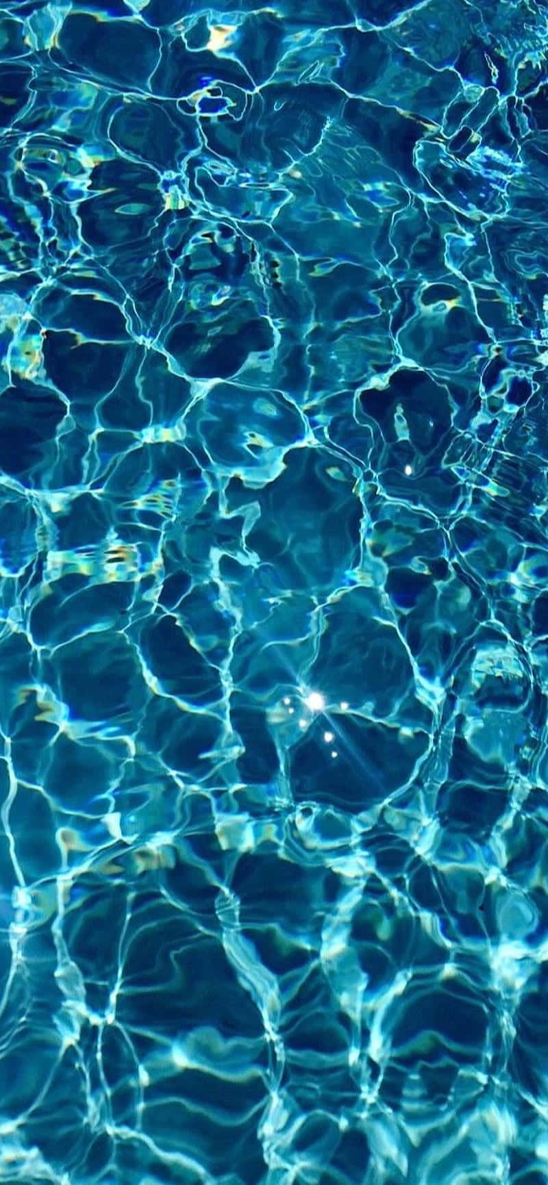 dark blue dazzling pool water, turquoise water, sunlight, HD Phone Wallpaper