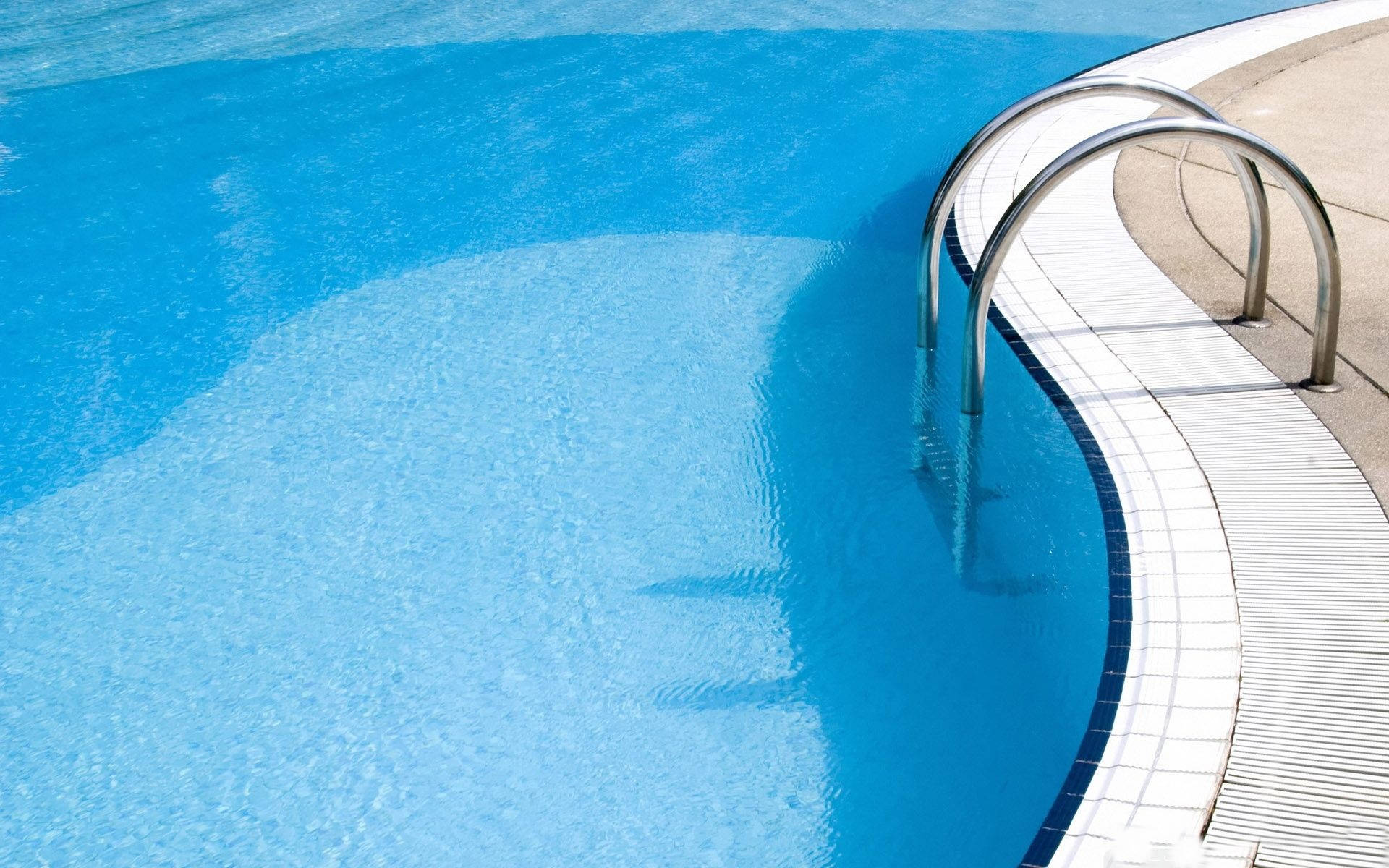 swimming pool, white blue tiles, clear blue water, Full HD Desktop Wallpaper