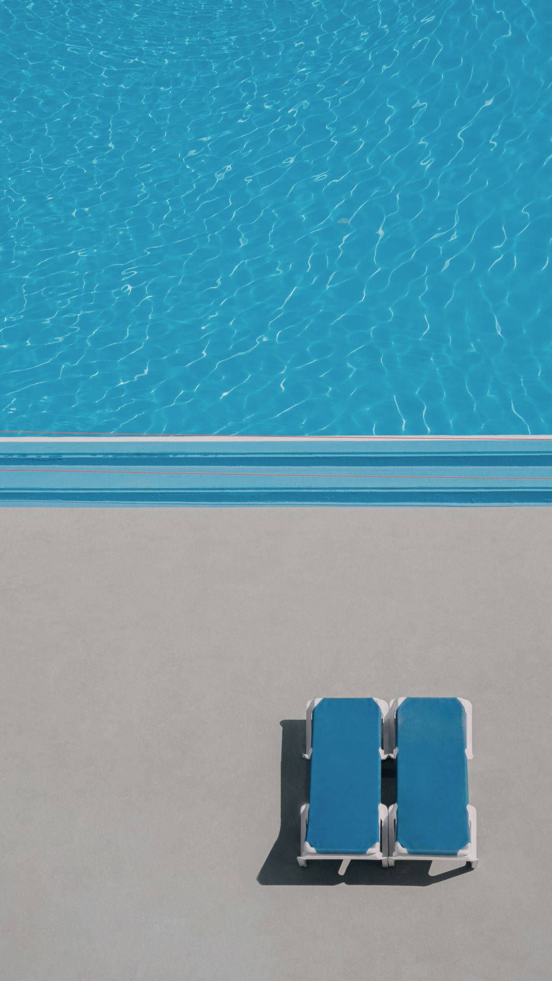 light blue, turquoise pool, blue lounge chairs, Full HD Phone Wallpaper