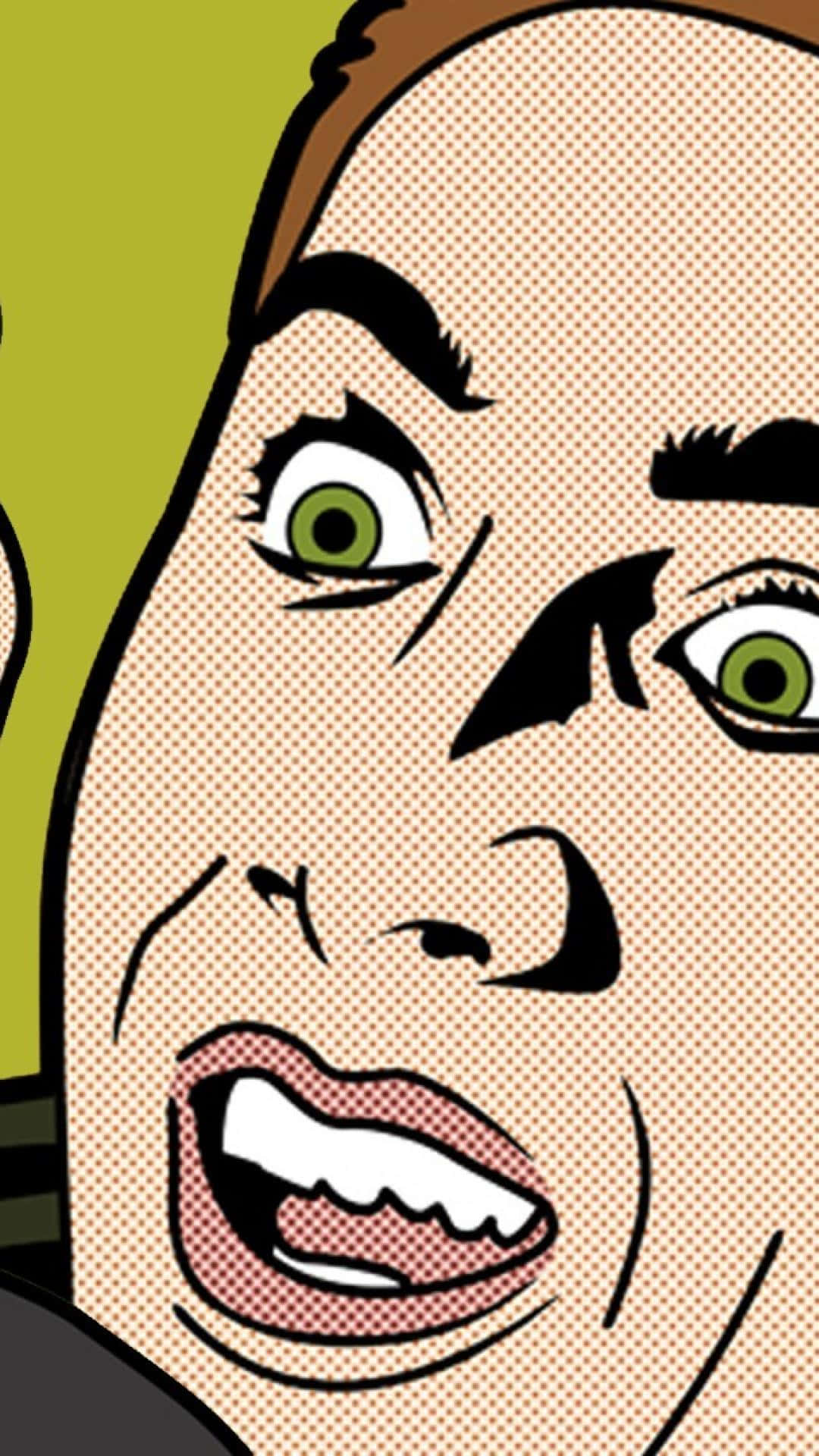 Pop Art, comic book style, wide green eyes, Full HD Phone Wallpaper