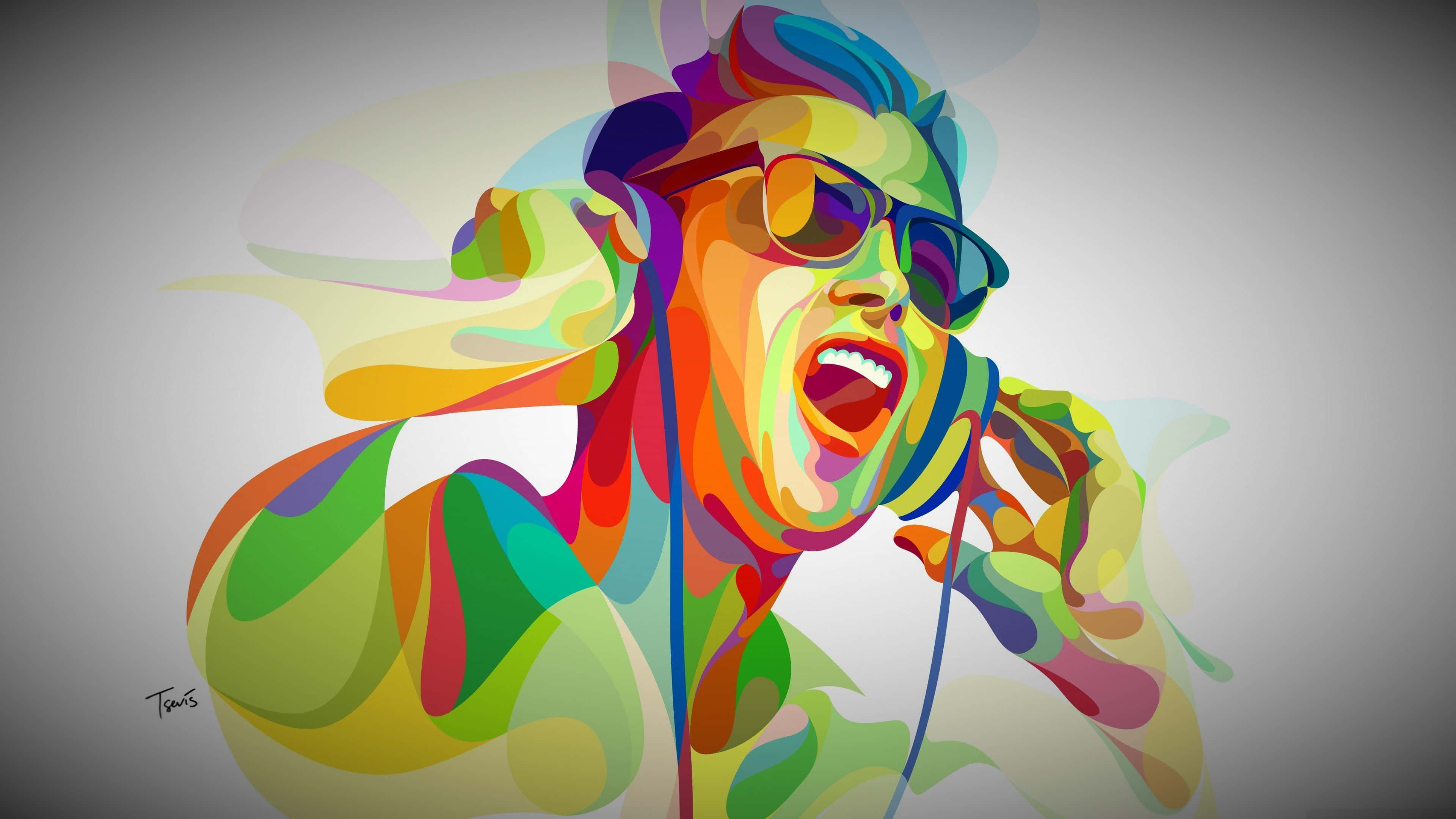 Pop Music, vibrant, headphones, 4K Desktop Wallpaper