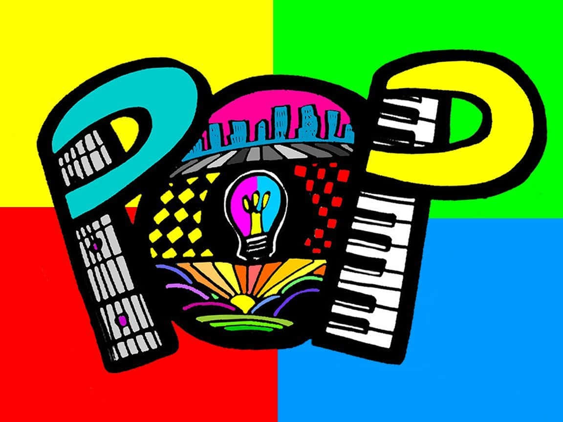POP, cityscape lightbulb, piano, SD Desktop Wallpaper