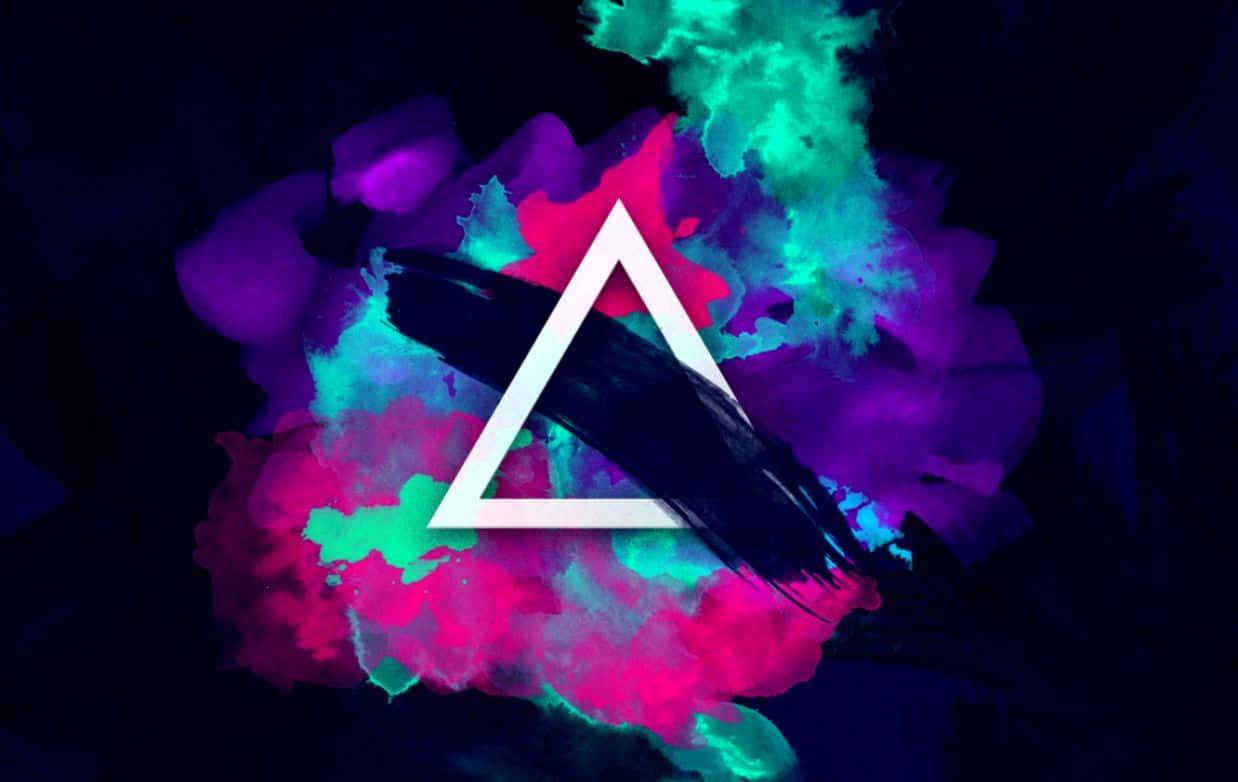 neon paint splashes, pink, teal, SD Desktop Wallpaper