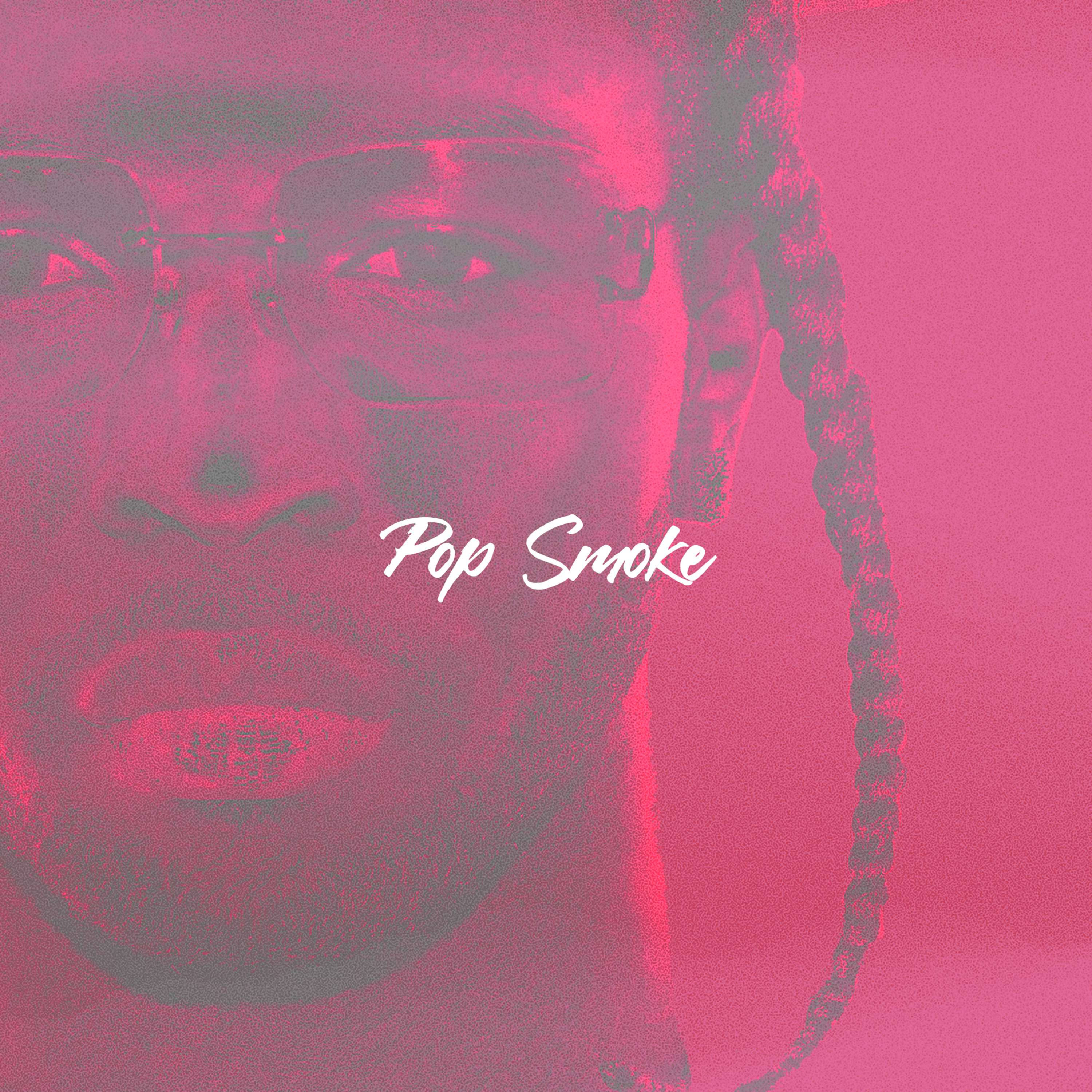 Pop Smoke, vibrant pink overlay, braided hair, 2K Desktop Wallpaper