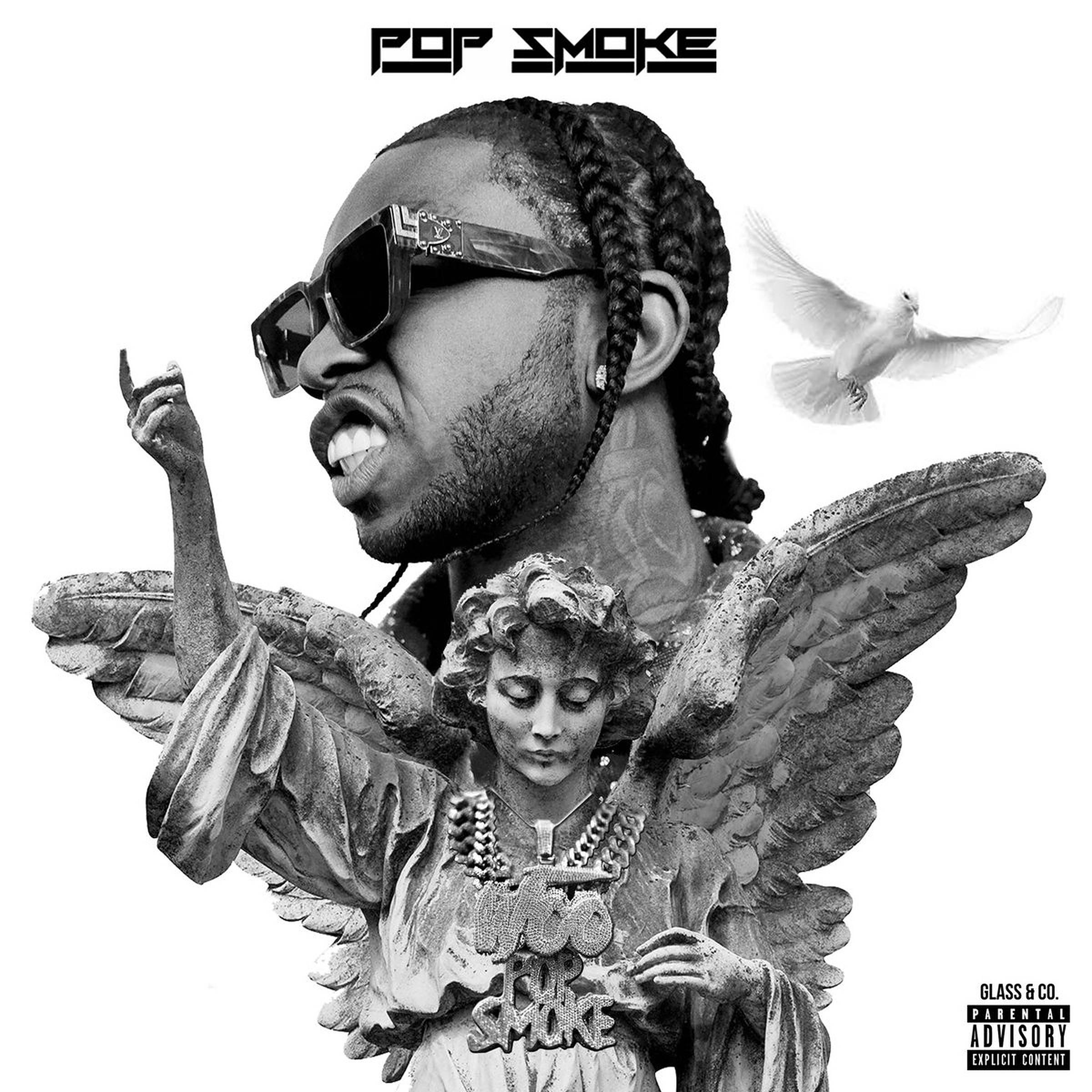 Pop Smoke, angel wings, dove, Full HD Desktop Wallpaper