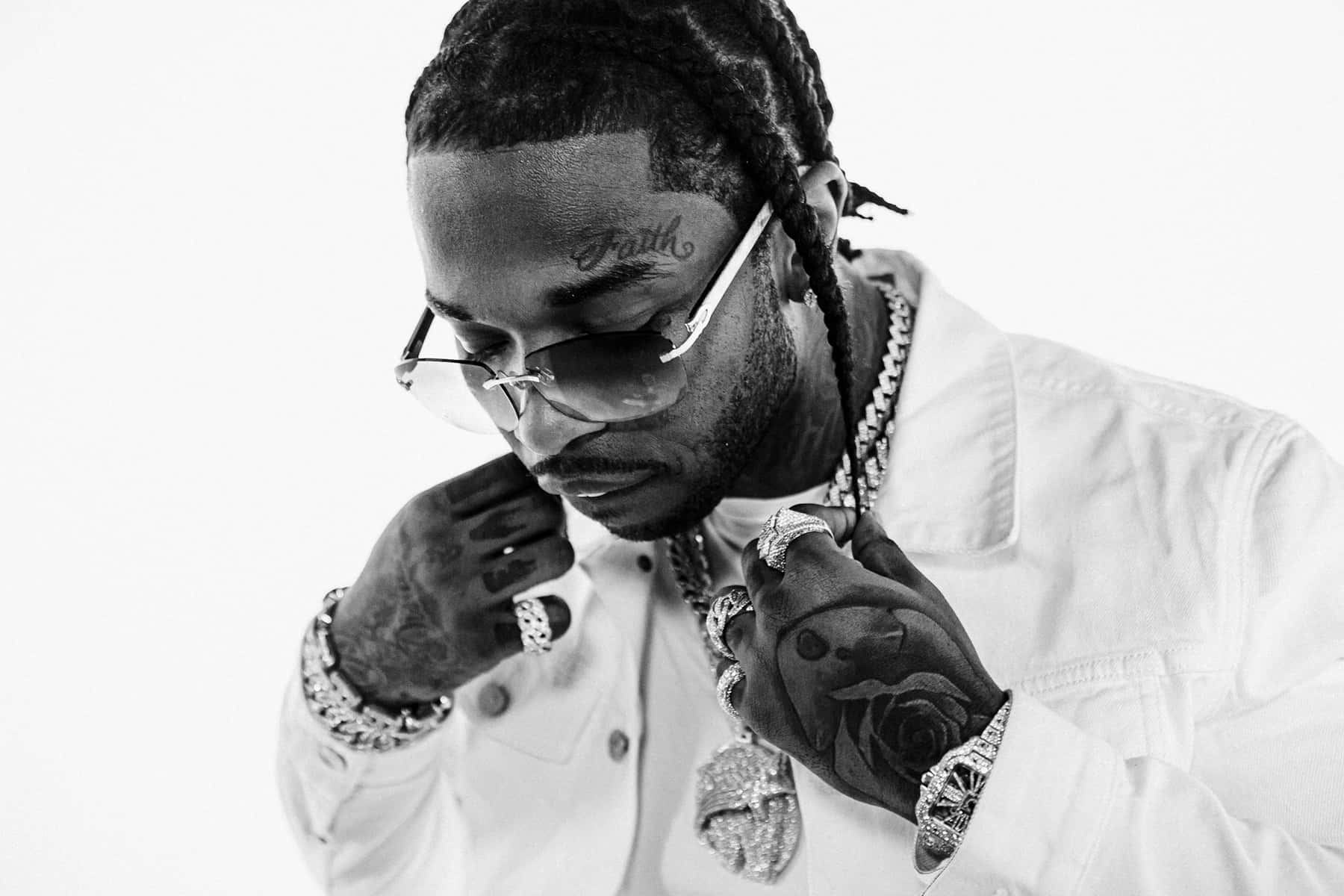 Pop Smoke, black and white, braids, HD Desktop Wallpaper