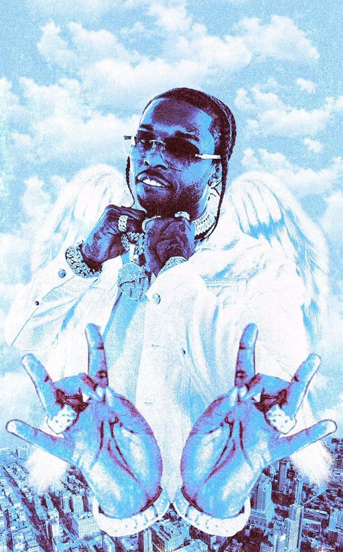 Pop Smoke, angel wings, sunglasses, SD Phone Wallpaper