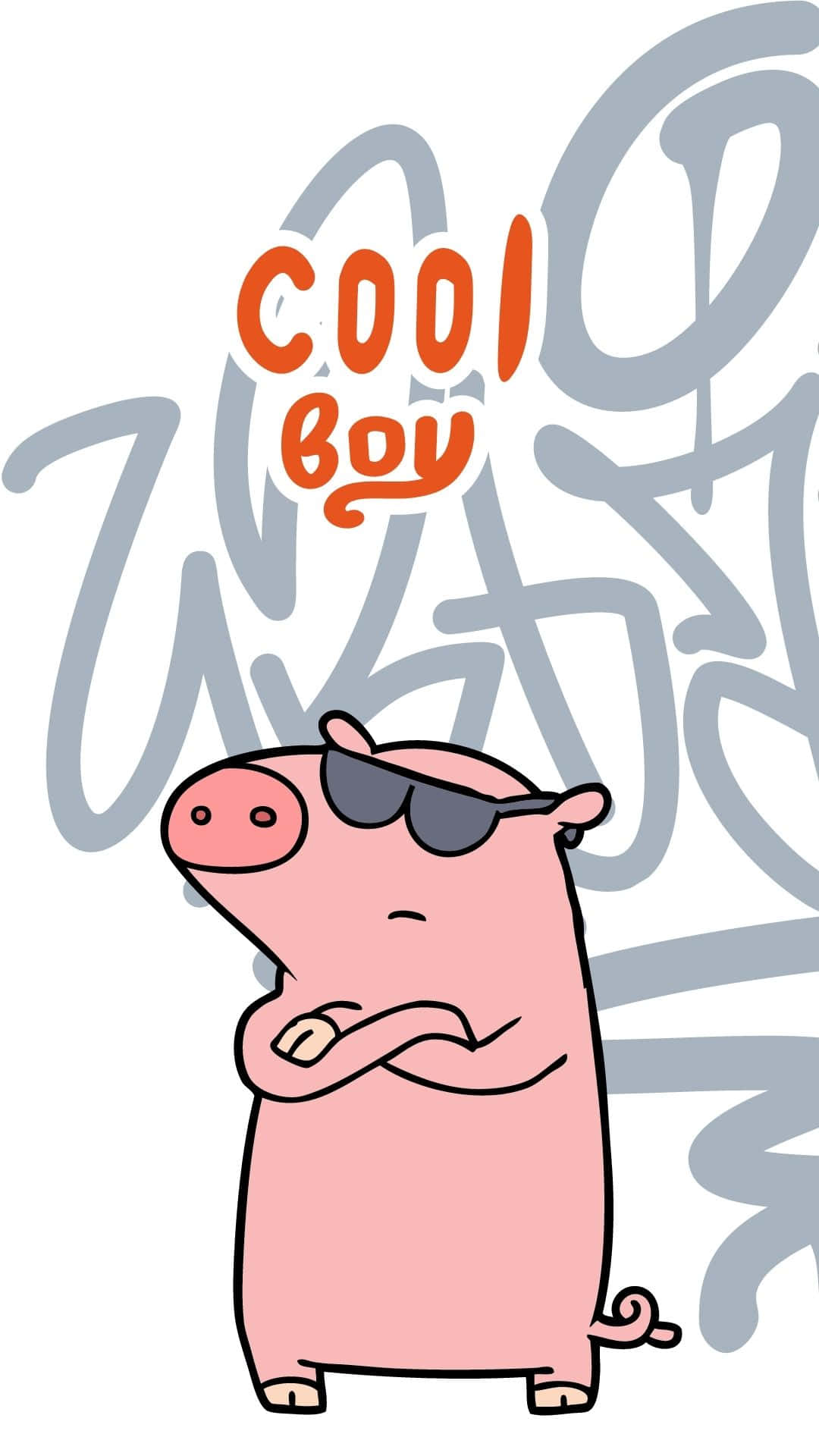 Porky Pig, sunglasses, graffiti, Full HD Phone Wallpaper
