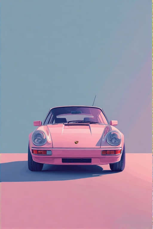 Porsche 911, pink, front view, SD Phone Wallpaper