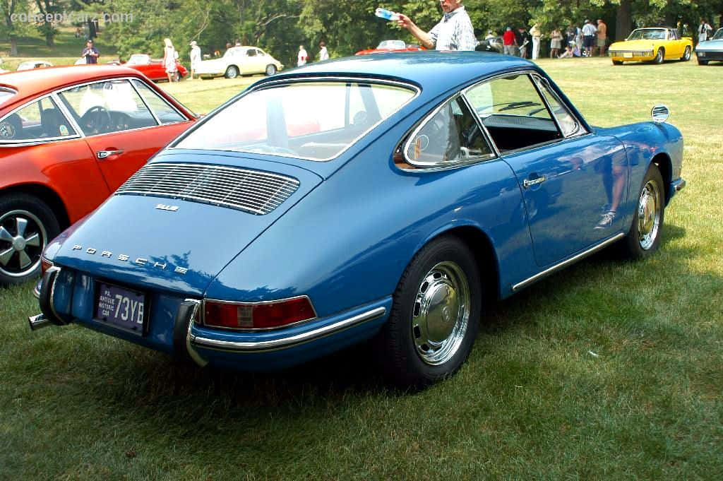 Porsche 912, blue, vibrant sunset, SD Desktop Wallpaper