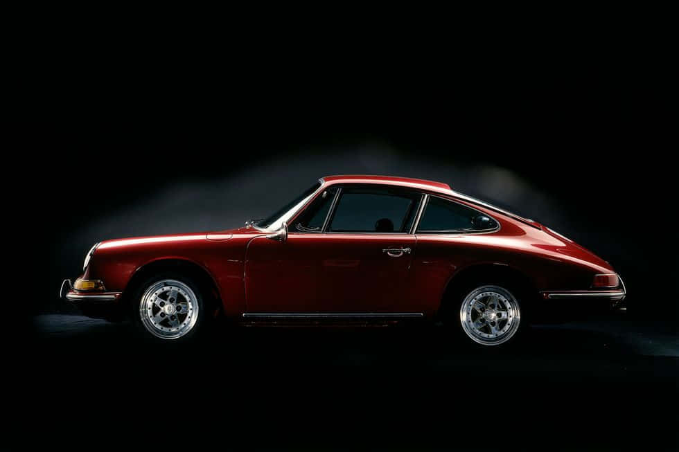 Porsche 912, red, sleek, SD Desktop Wallpaper