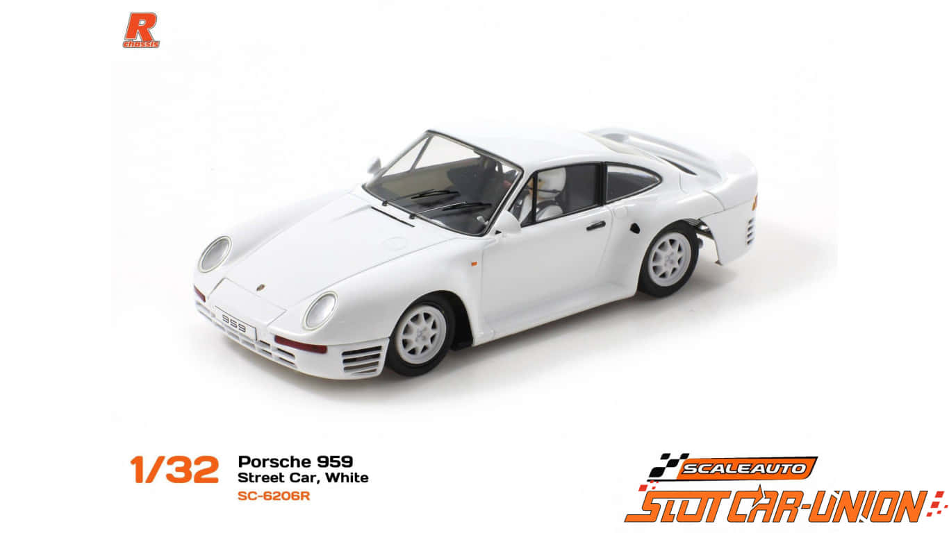 Porsche 959, white, 132 scale model, HD Desktop Wallpaper