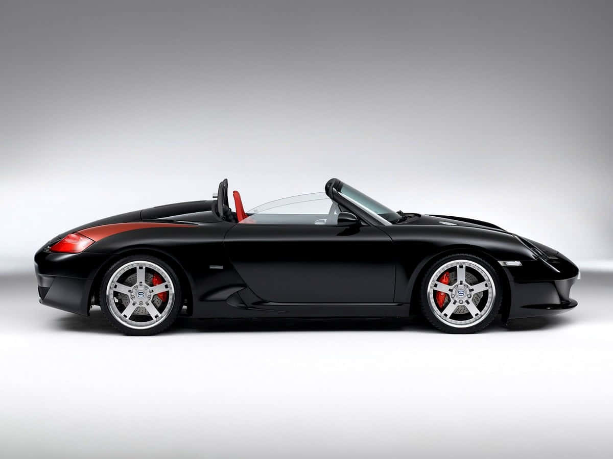 Porsche Carrera GT, black, red accents, SD Desktop Wallpaper