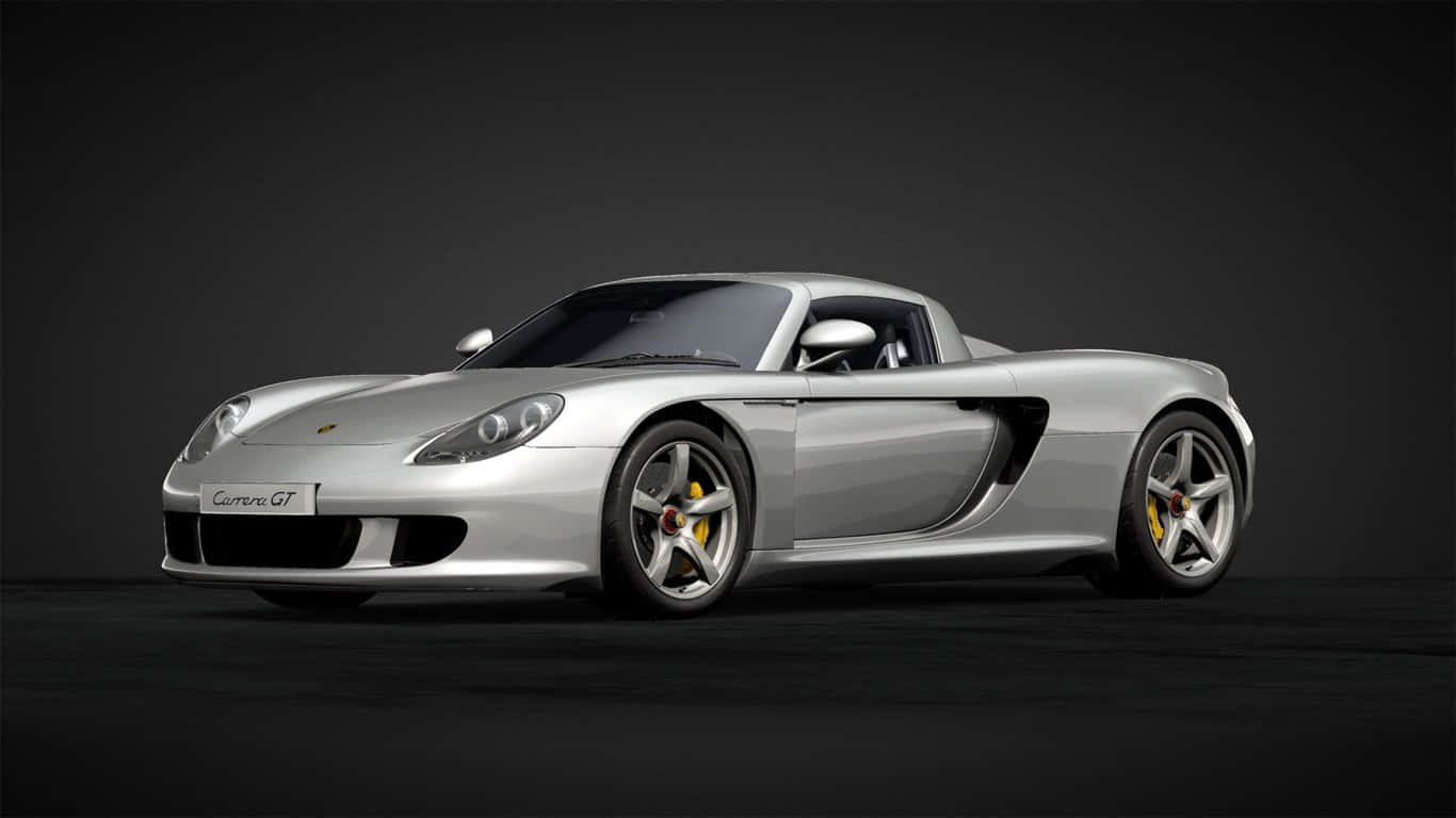 Porsche Carrera GT, silver, yellow brake calipers, HD Desktop Wallpaper
