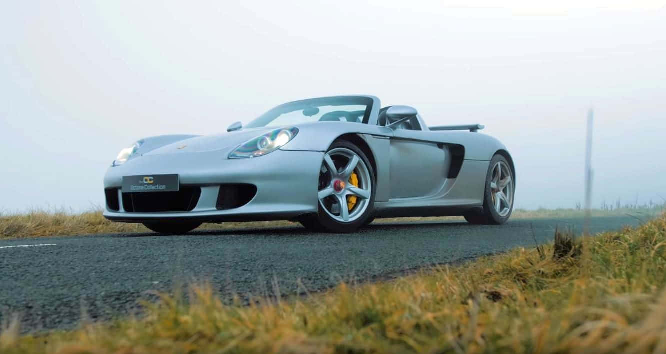 Porsche Carrera GT, sleek silver, convertible, HD Desktop Wallpaper