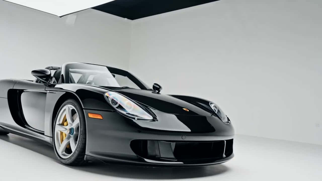 Porsche Carrera GT, black, convertible, HD Desktop Wallpaper