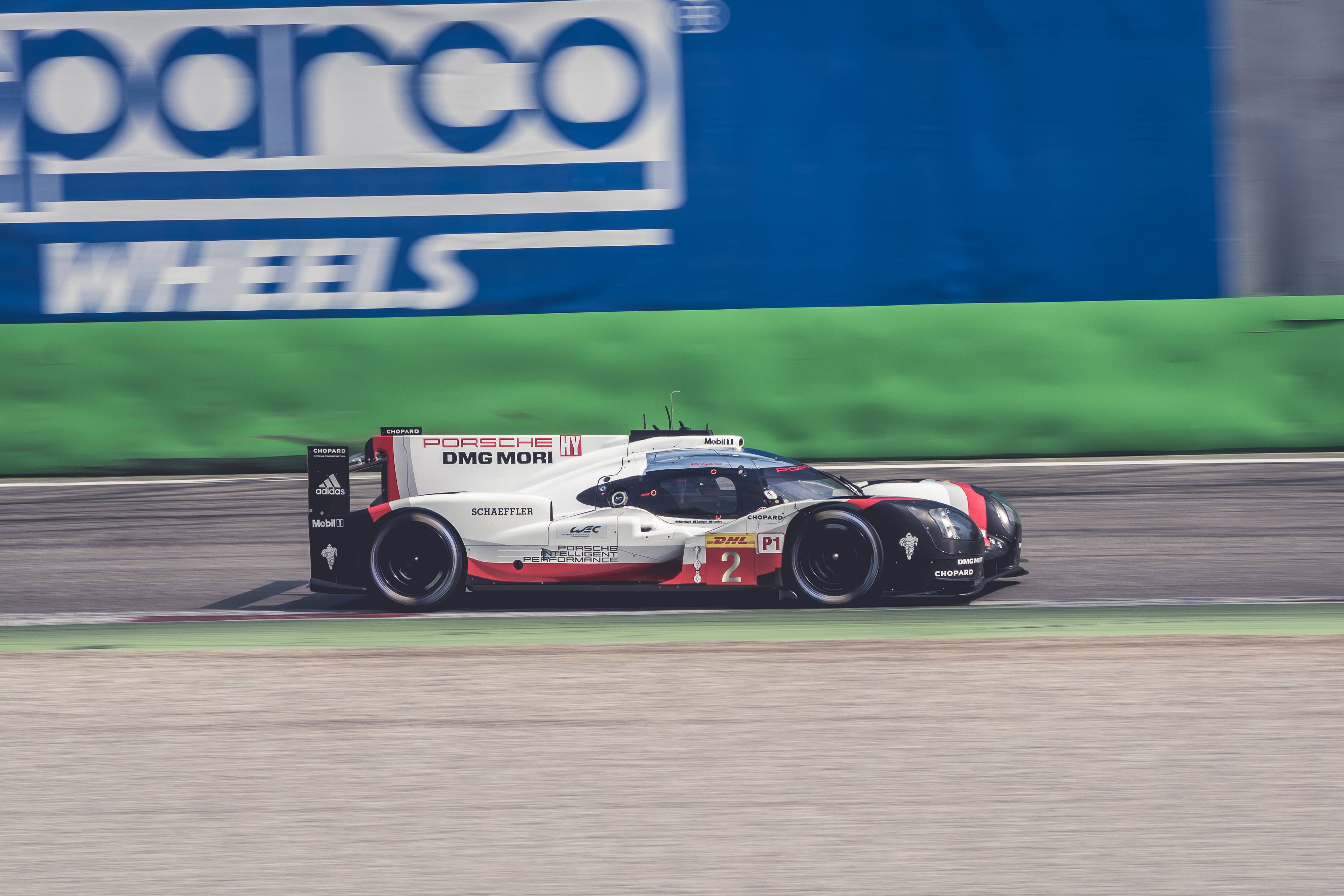 Porsche 919, racing track, motion blur, 4K Desktop Wallpaper