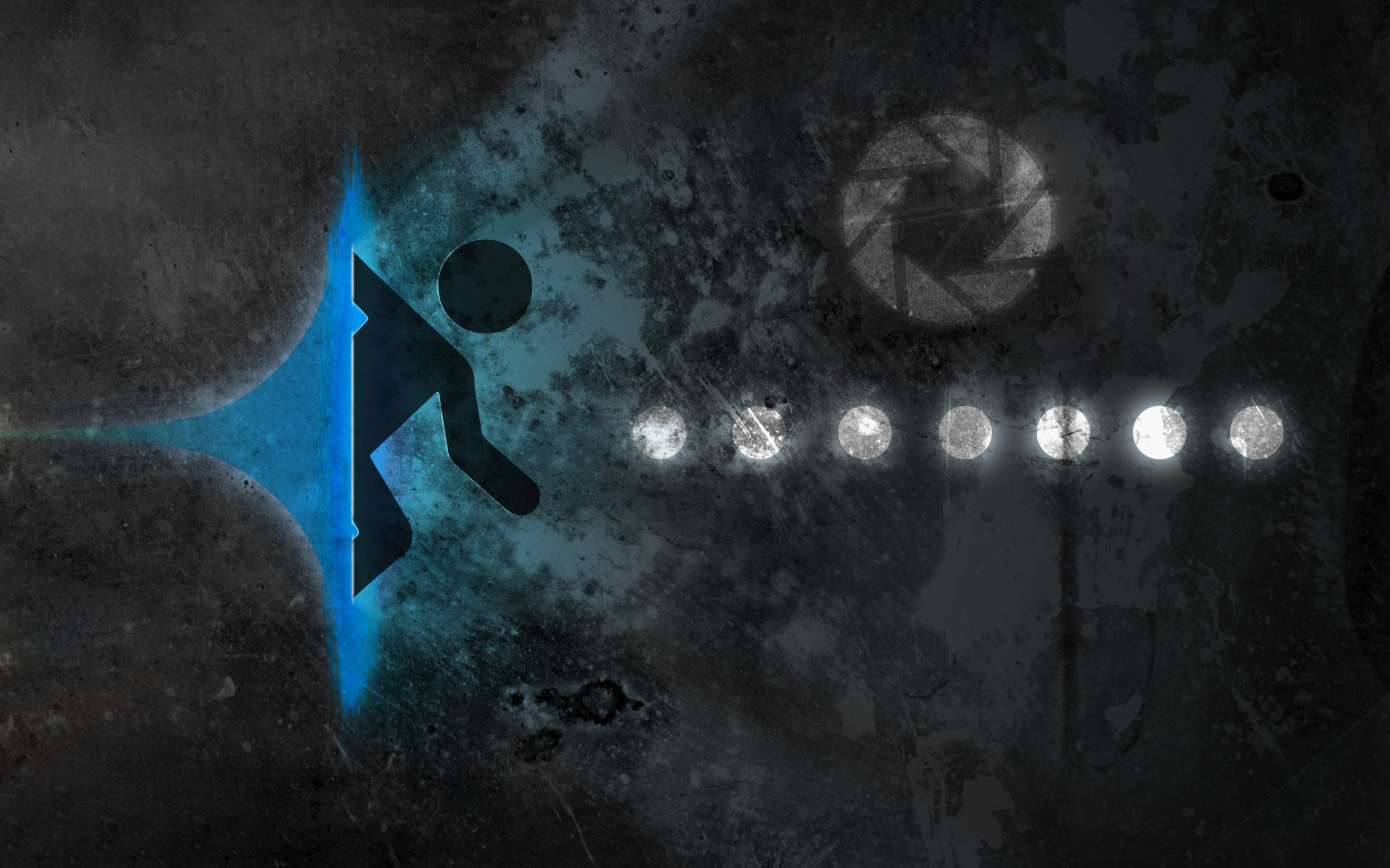 Portal 2, blue portal, glowing blue portal, Full HD Desktop Wallpaper