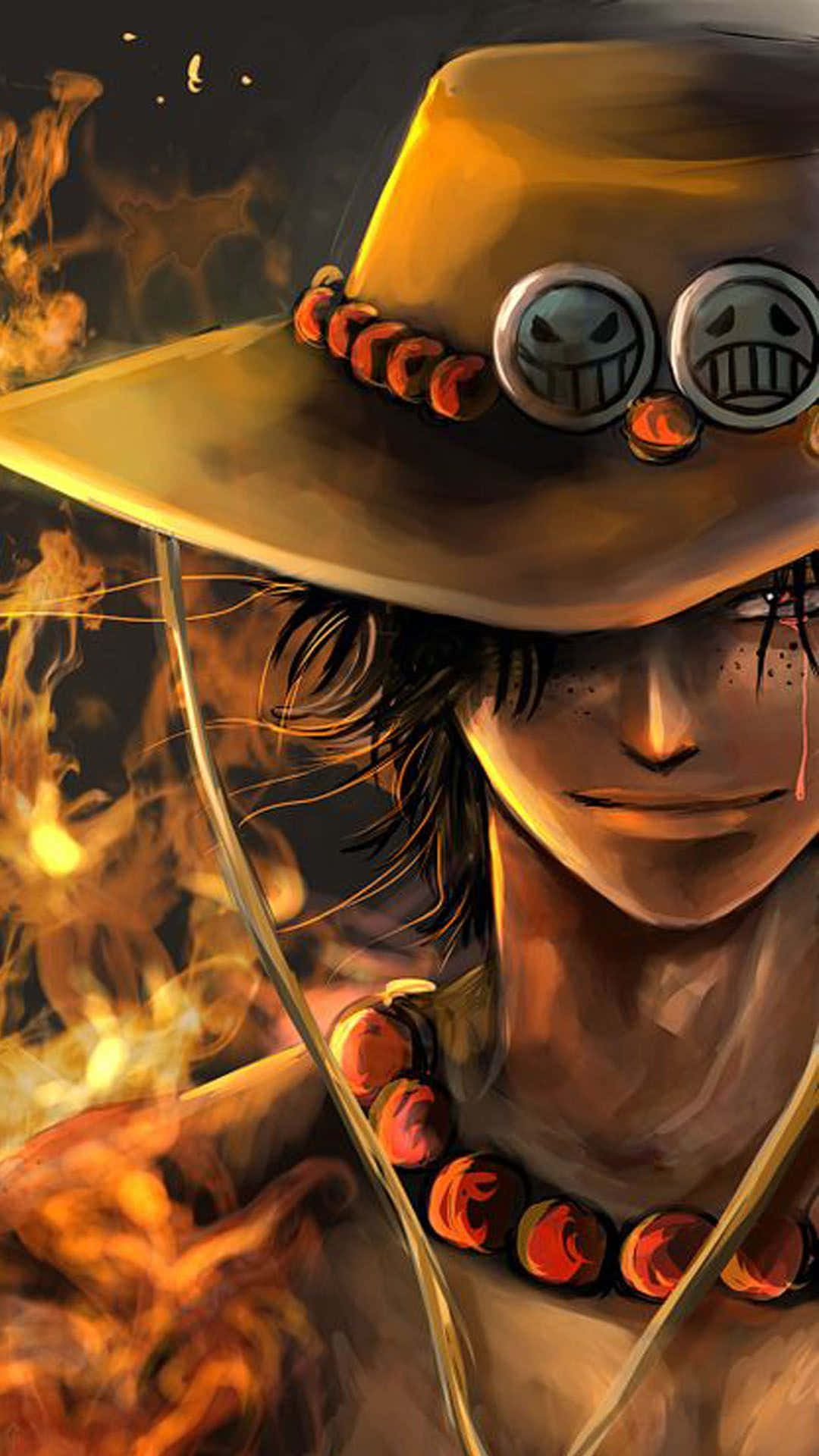 Portgas D Ace, straw hat, goggles, Full HD Phone Wallpaper