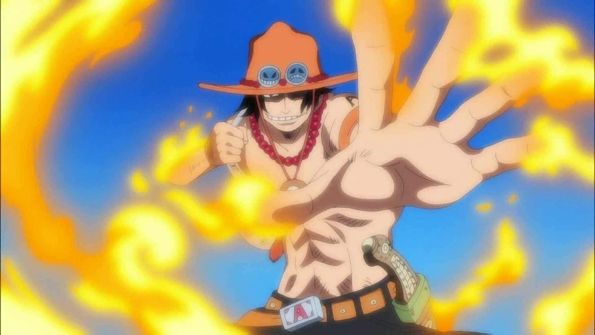 Portgas D Ace, straw hat, skull goggles, Full HD Desktop Wallpaper