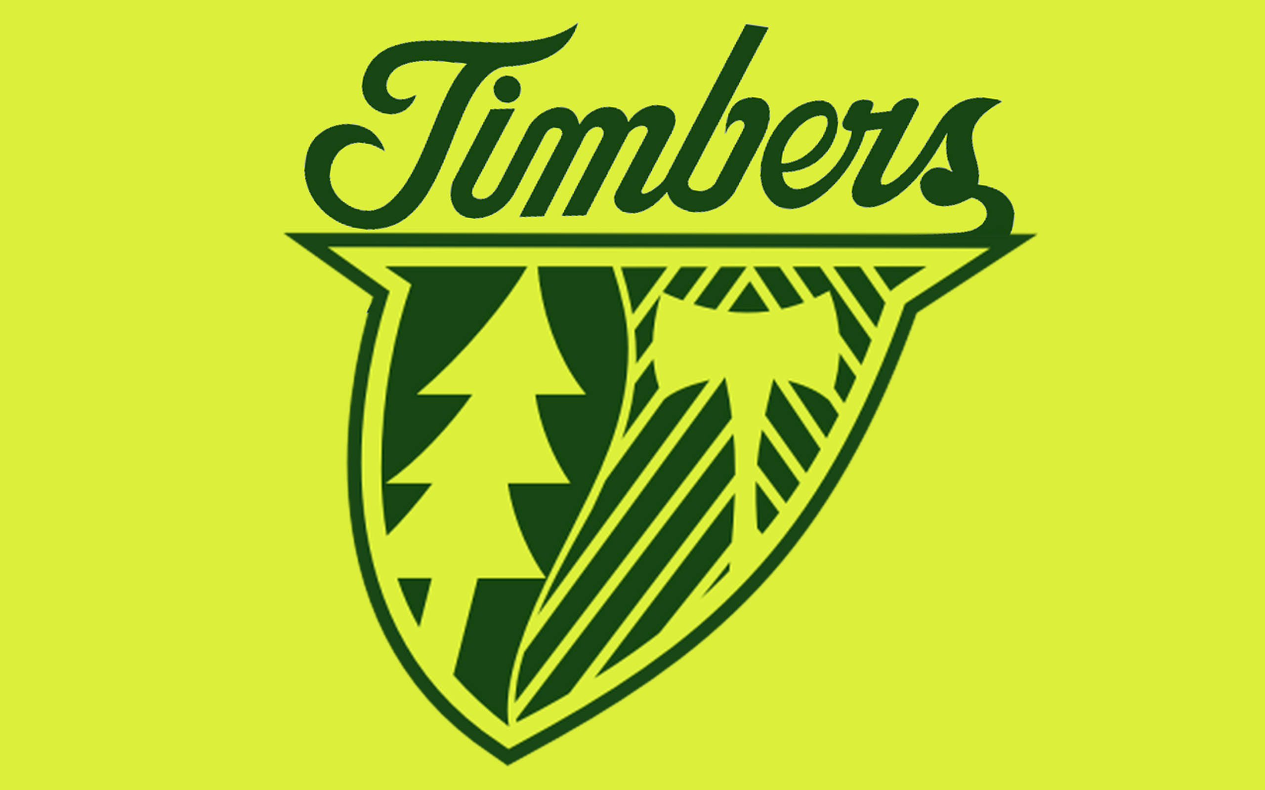 Portland Timbers, 2001-2004 emblem, green Timbers logo, 2K Desktop Wallpaper