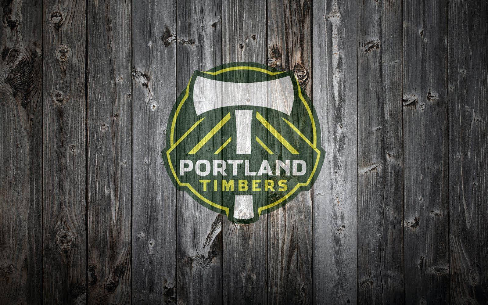 Portland Timbers, green and yellow, weathered dark wooden planks, HD Desktop Wallpaper