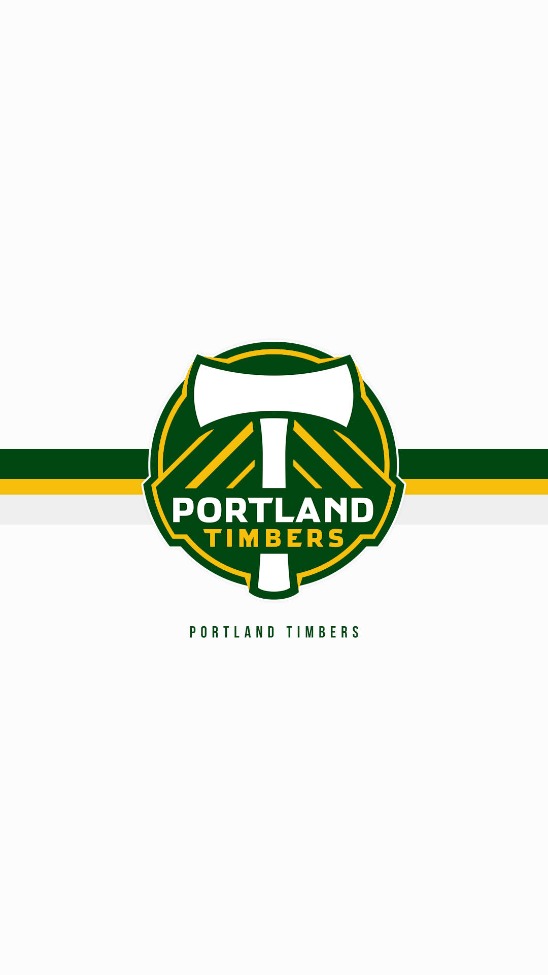 Portland Timbers, white AX logo, white background, Full HD Phone Wallpaper