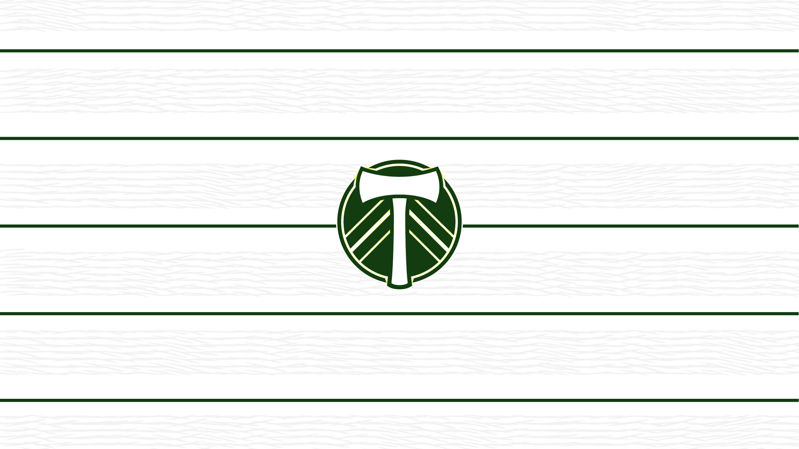 Portland Timbers, green axe logo, white wood grain stripes, 2K Desktop Wallpaper