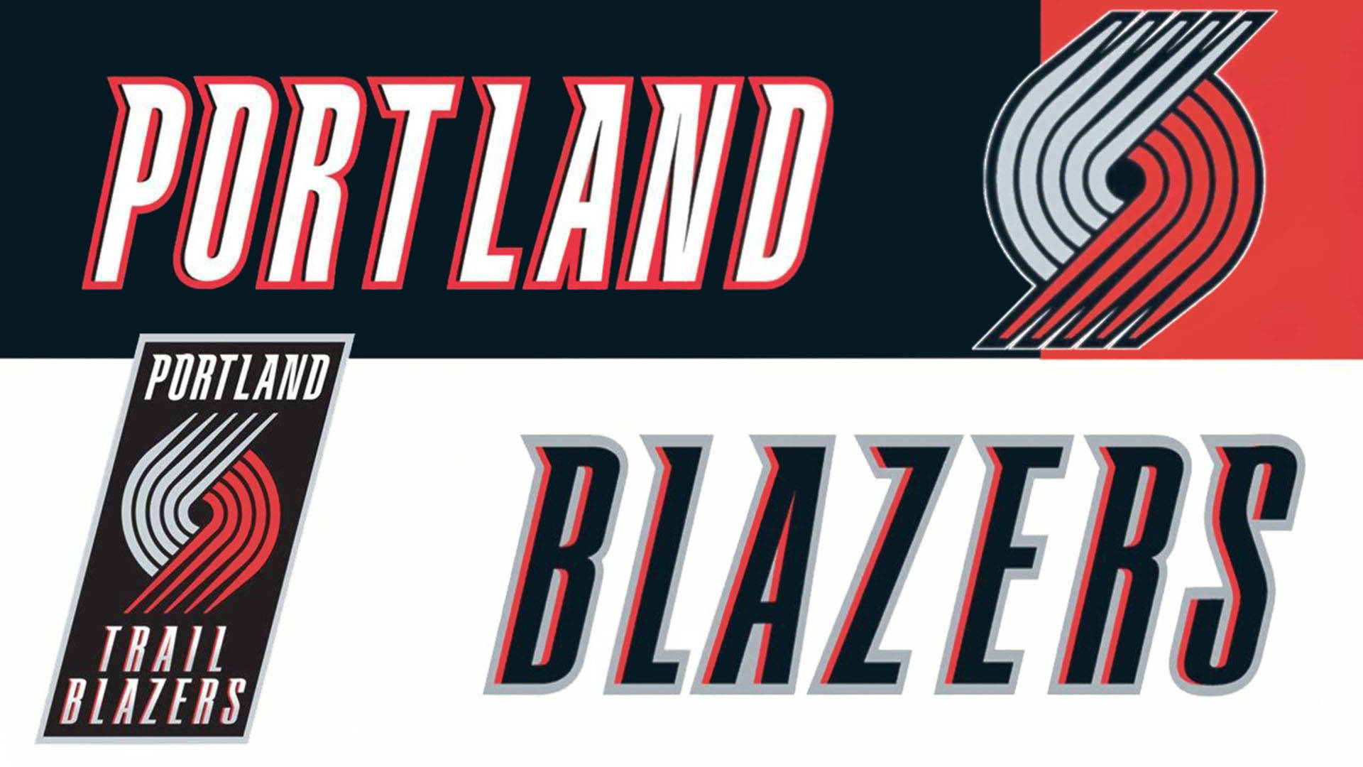 Portland Trail Blazers, red, black, Full HD Desktop Wallpaper