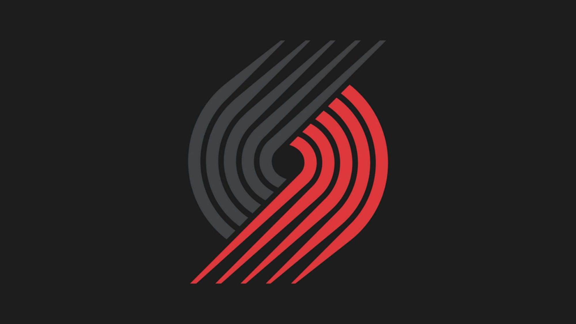 Portland Trail Blazers, 2002 emblem, red, Full HD Desktop Wallpaper