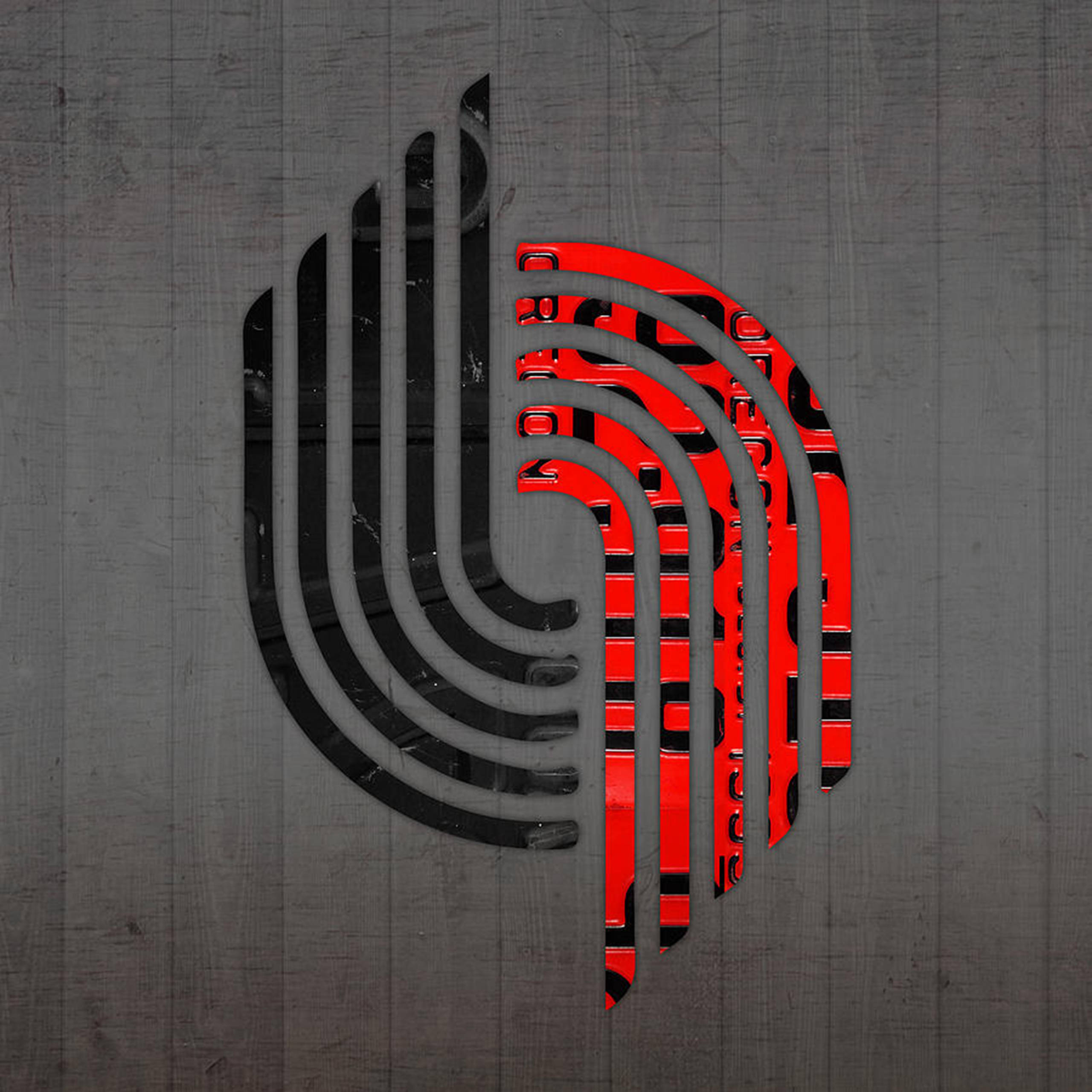 Portland Trail Blazers, vintage logo, red, 2K Desktop Wallpaper