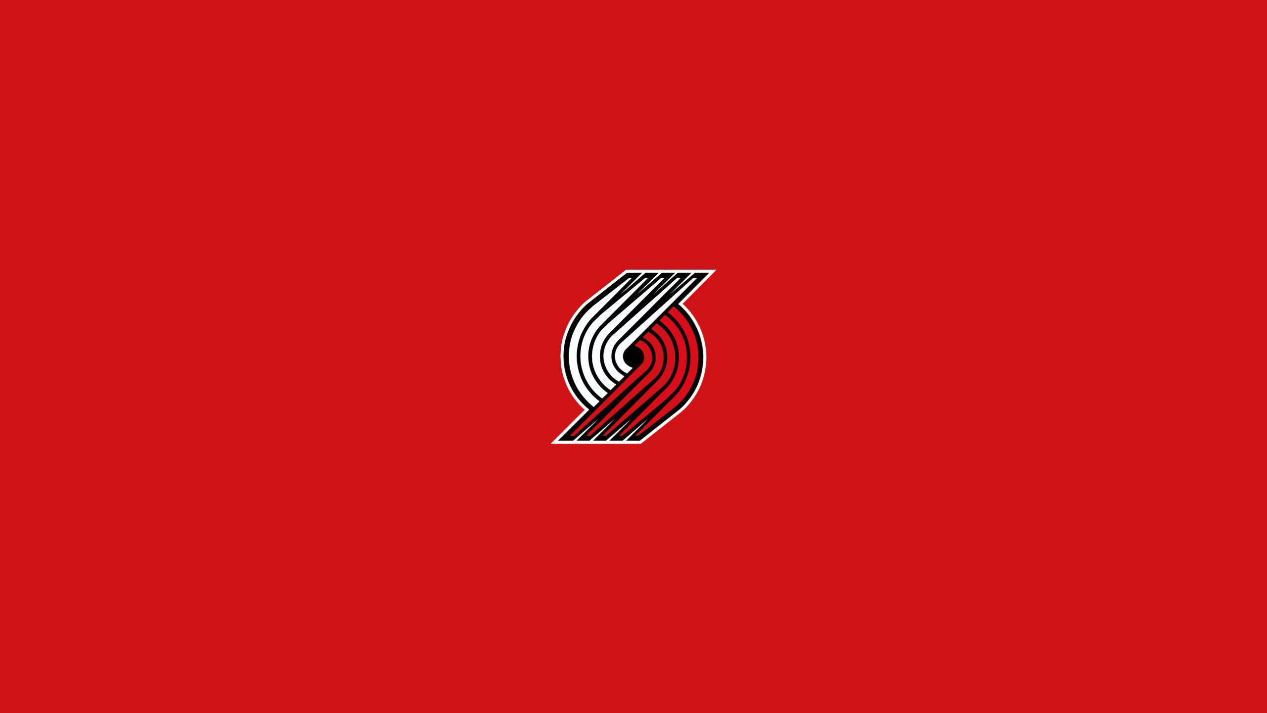 Portland Trail Blazers, red background, white and black stripes, 2K Desktop Wallpaper