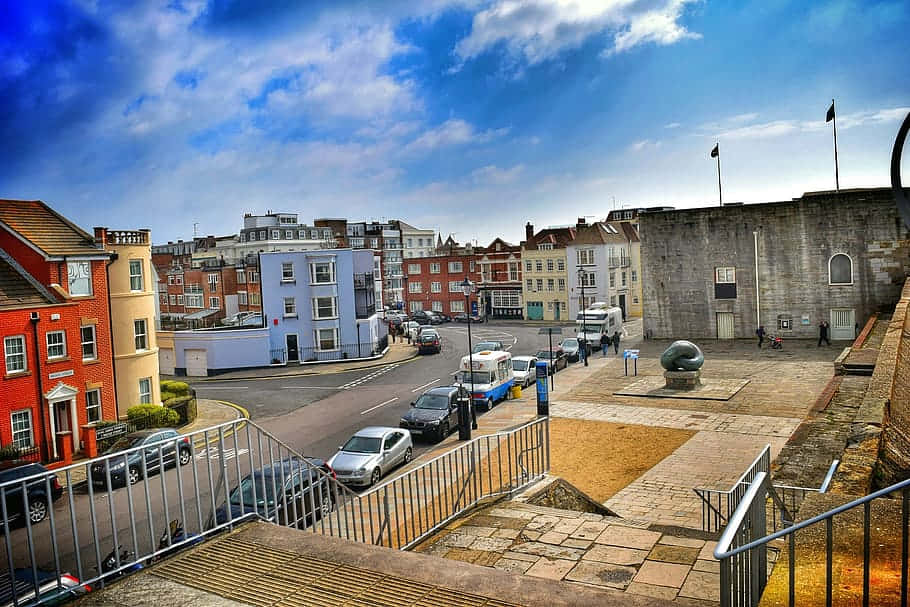 Portsmouth, cityscape, urban street scene, SD Desktop Wallpaper