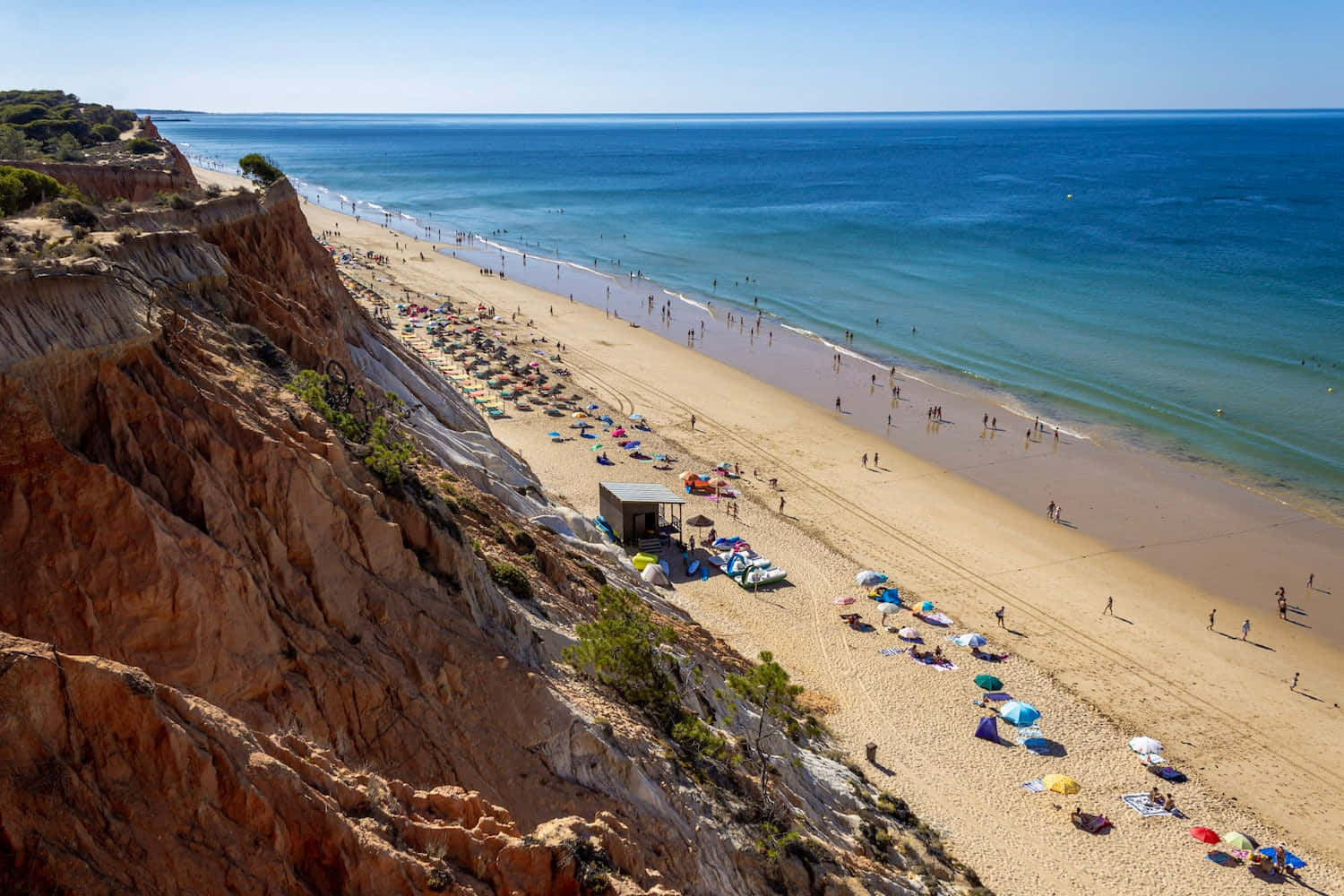 Portuguese Beach, turquoise waters, golden sands, HD Desktop Wallpaper