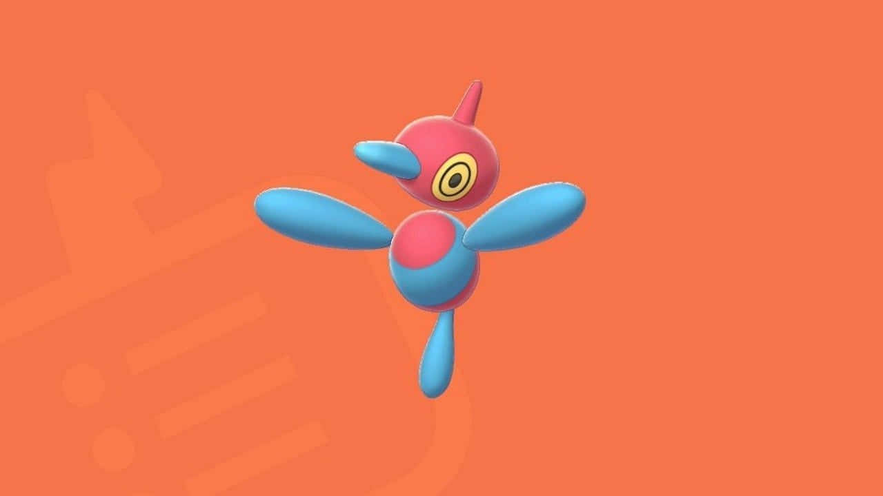 Porygon Z, pink and blue, large eyes, HD Desktop Wallpaper