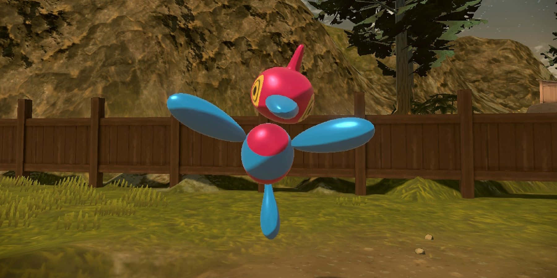 Porygon Z, blue wings, red head, HD Desktop Wallpaper